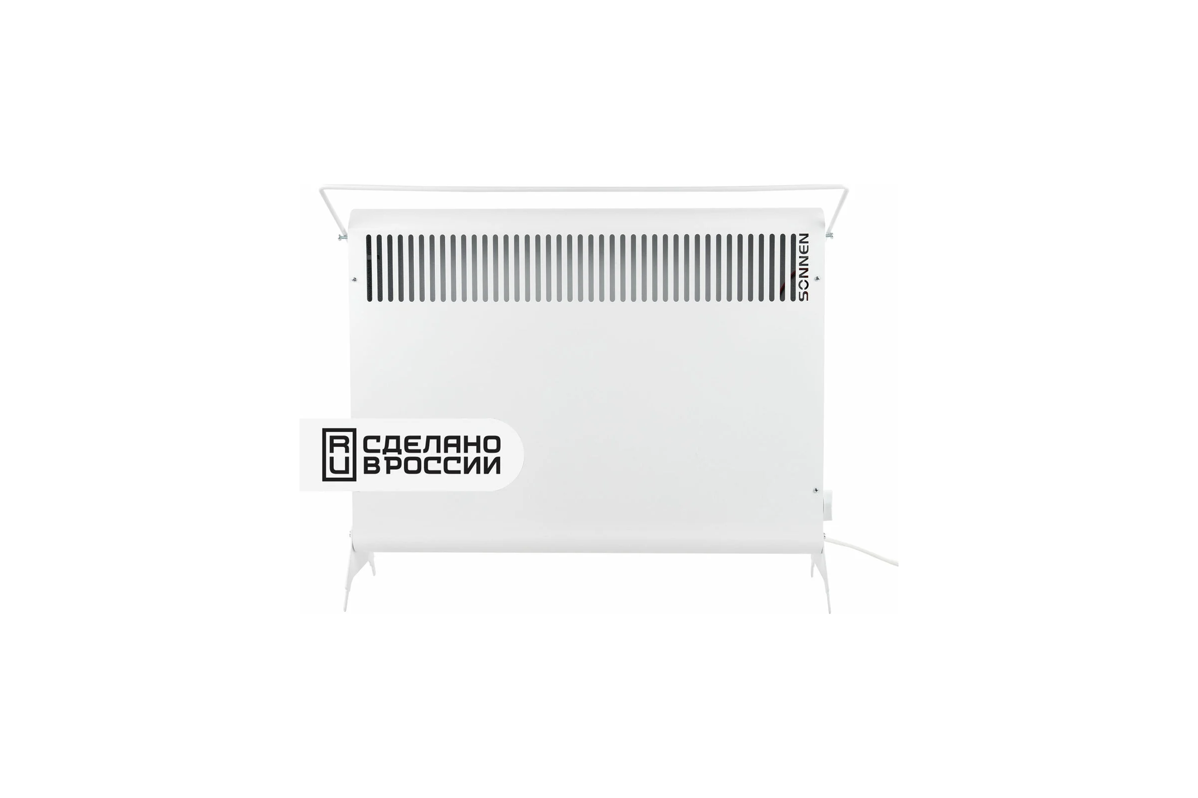Обогреватель конвектор SONNEN MINI МП-1500.2, 1500Вт, вешалка, Х-нагревательный элемент, белый, 457631