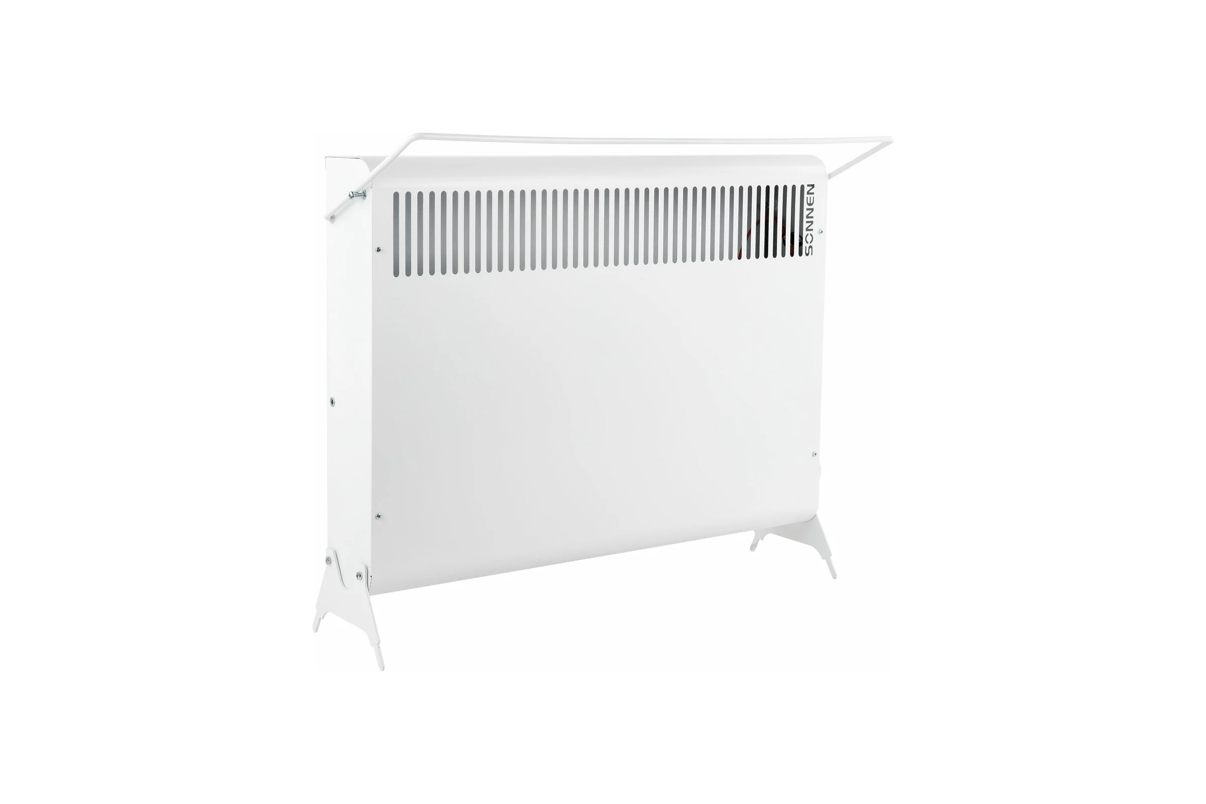 Обогреватель конвектор SONNEN MINI МП-1500.2, 1500Вт, вешалка, Х-нагревательный элемент, белый, 457631