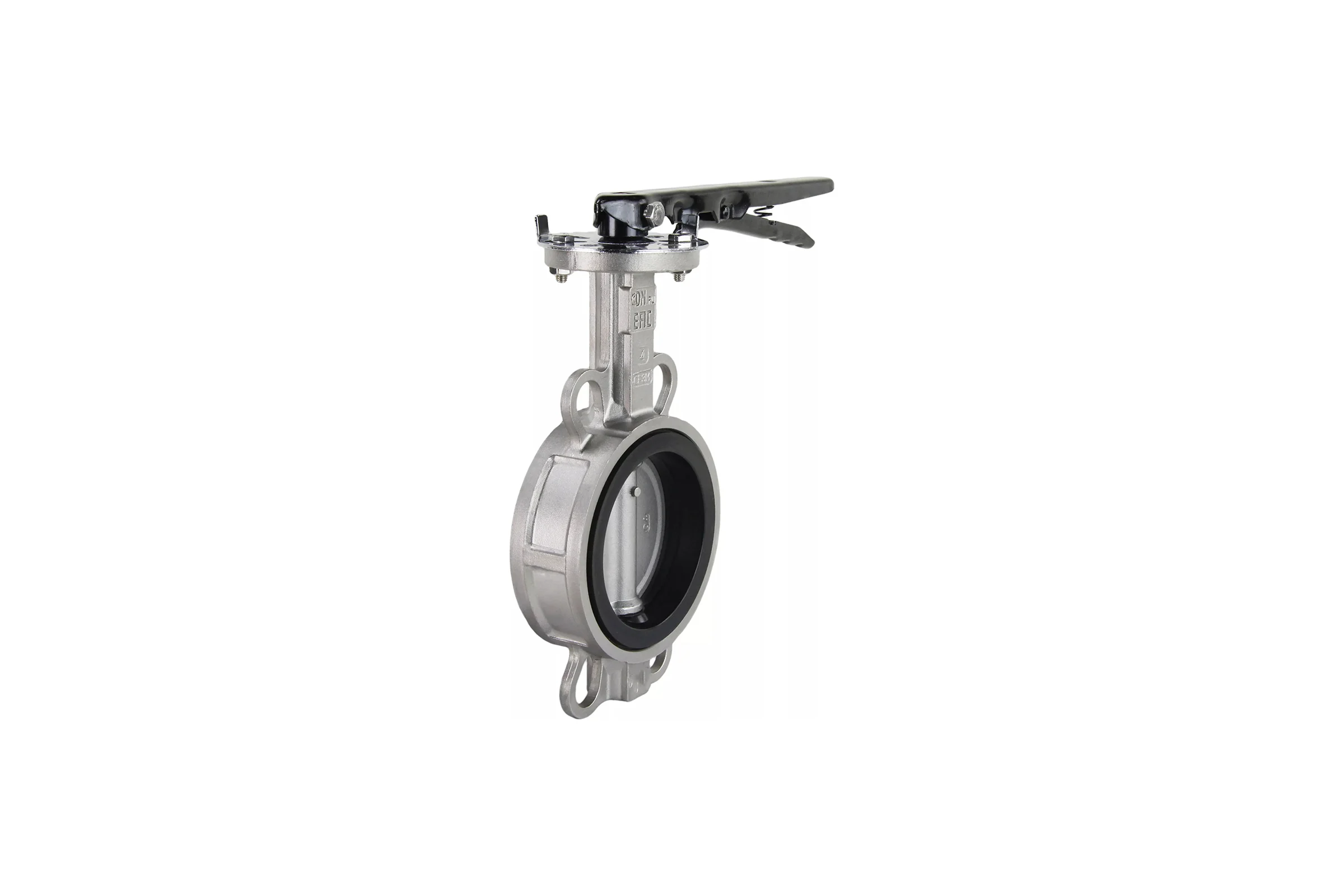 Затвор дисковый поворотный DN.ru 316L-316L-NBR Ду100 Ру16 с рукояткой D050-01434