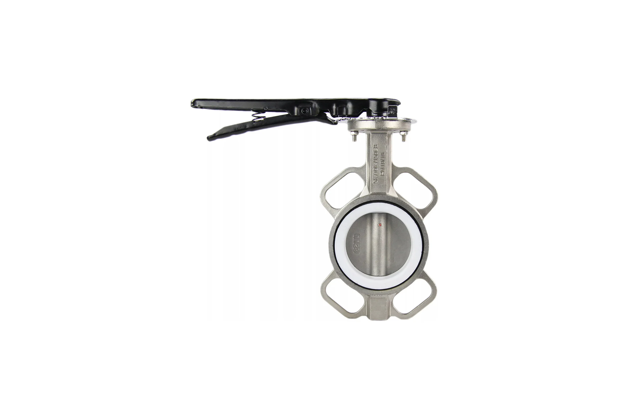 Дисковый поворотный затвор DN.ru 316L-316L-PTFE Ду300 Ру16 с рукояткой D050-01683