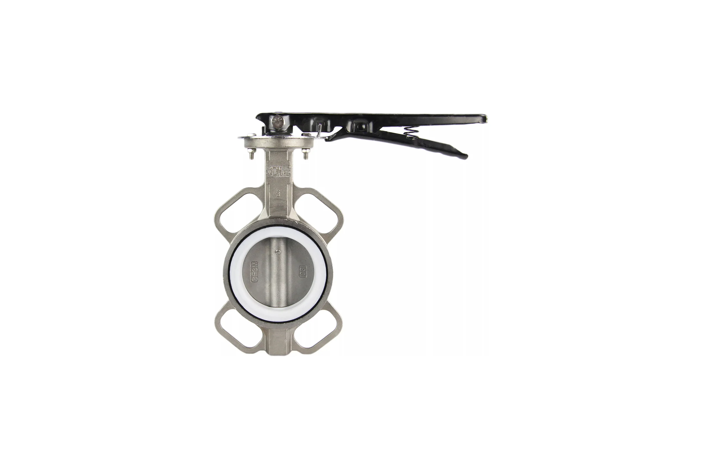 Дисковый поворотный затвор DN.ru 316L-316L-PTFE Ду300 Ру16 с рукояткой D050-01683