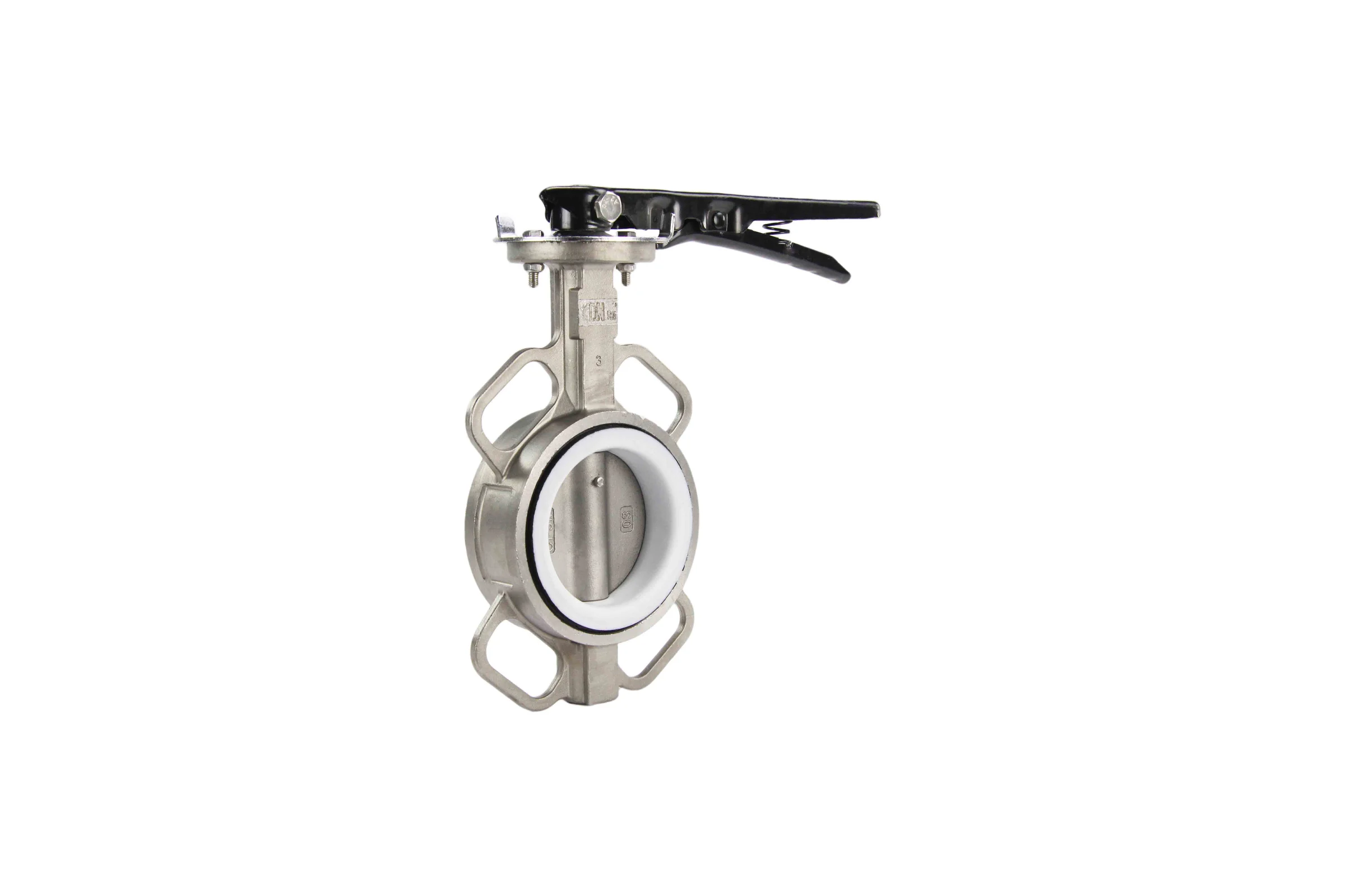 Дисковый поворотный затвор DN.ru 316L-316L-PTFE Ду100 Ру16 с рукояткой D050-01601
