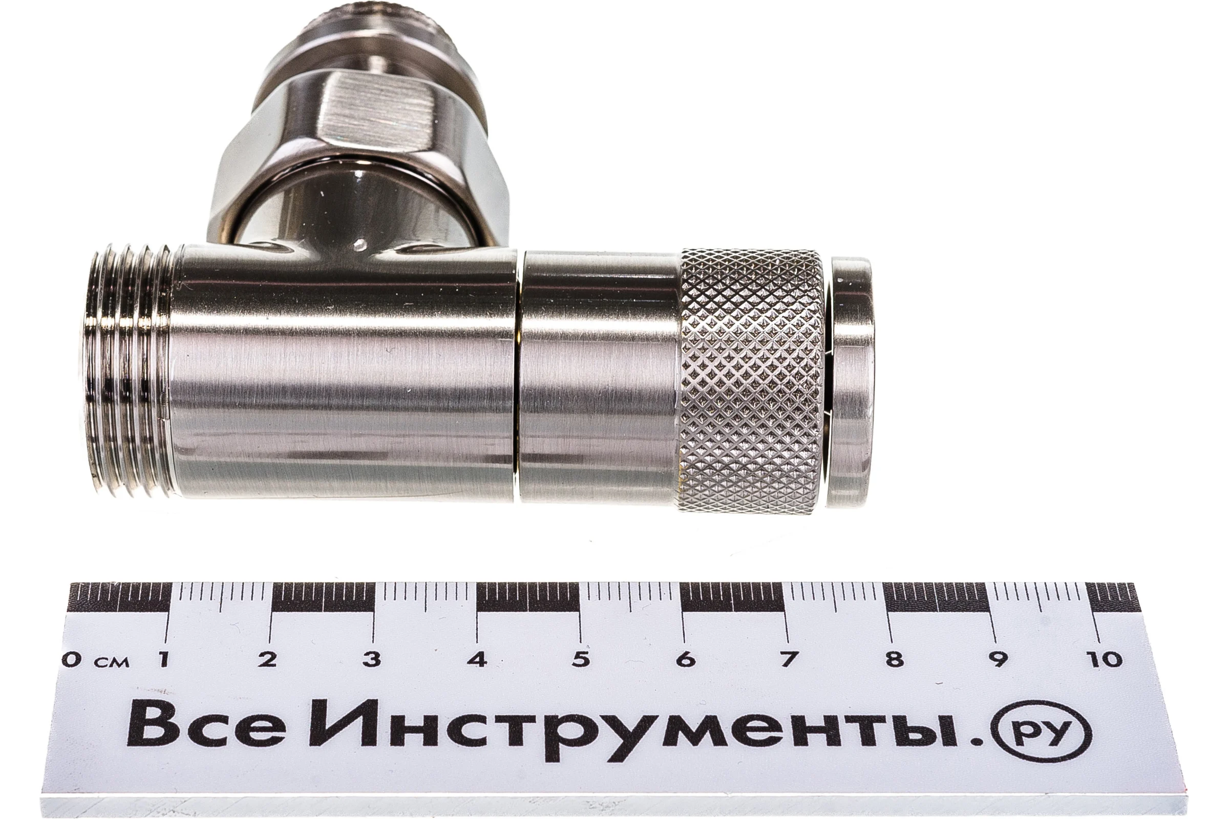 Угловой вентиль SR Rubinetterie Tondera ручная регулировка, 1/2"х3/4"E, матовый никель 0623-1500NSE0