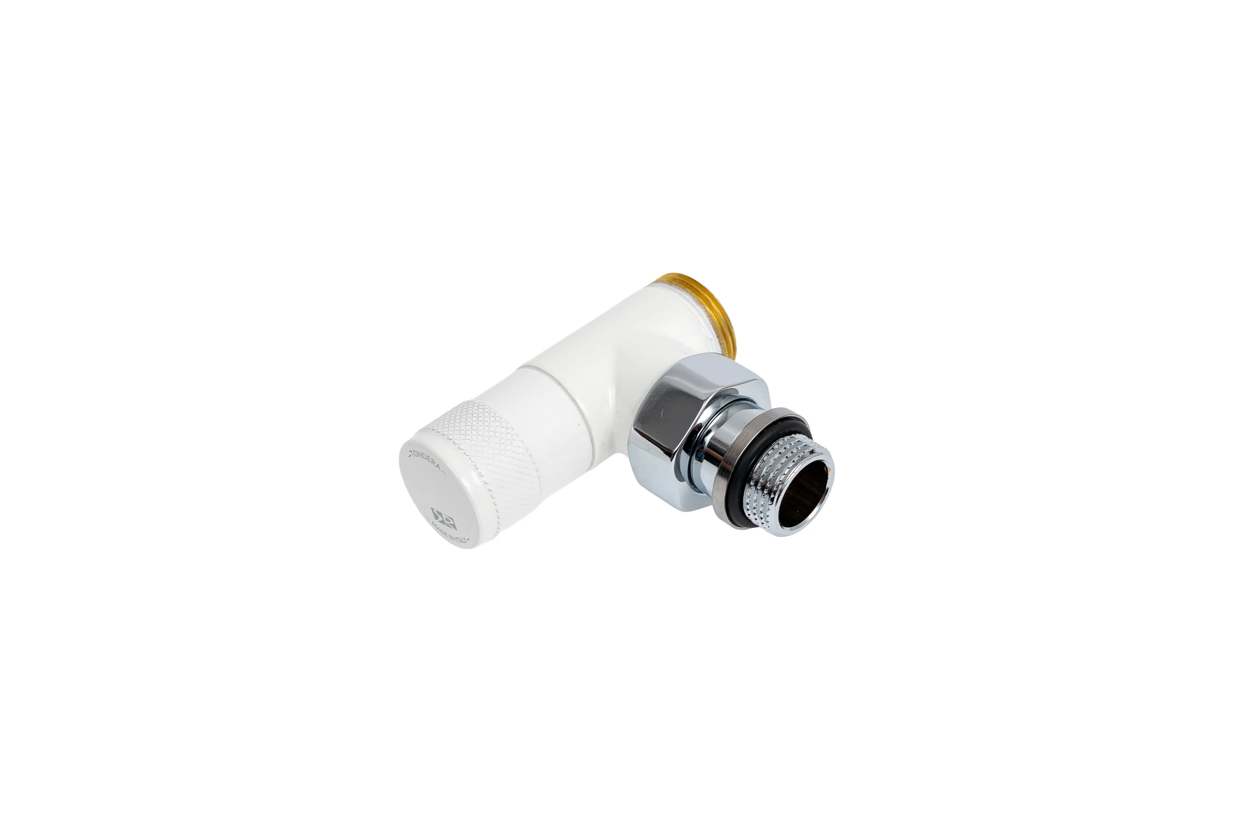 Угловой вентиль SR Rubinetterie Tondera ручная регулировка, 1/2"х3/4" E, белый 0623-1500VCEA