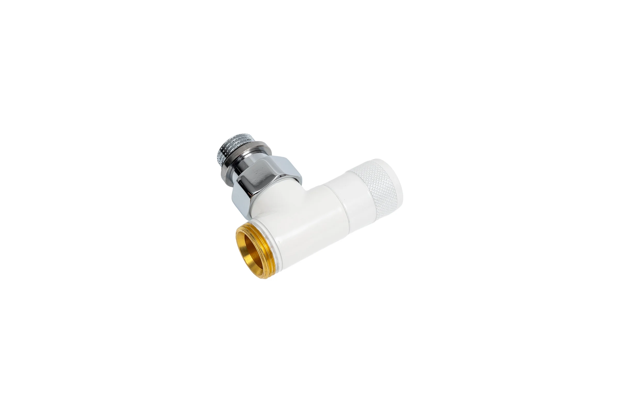 Угловой вентиль SR Rubinetterie Tondera ручная регулировка, 1/2"х3/4" E, белый 0623-1500VCEA