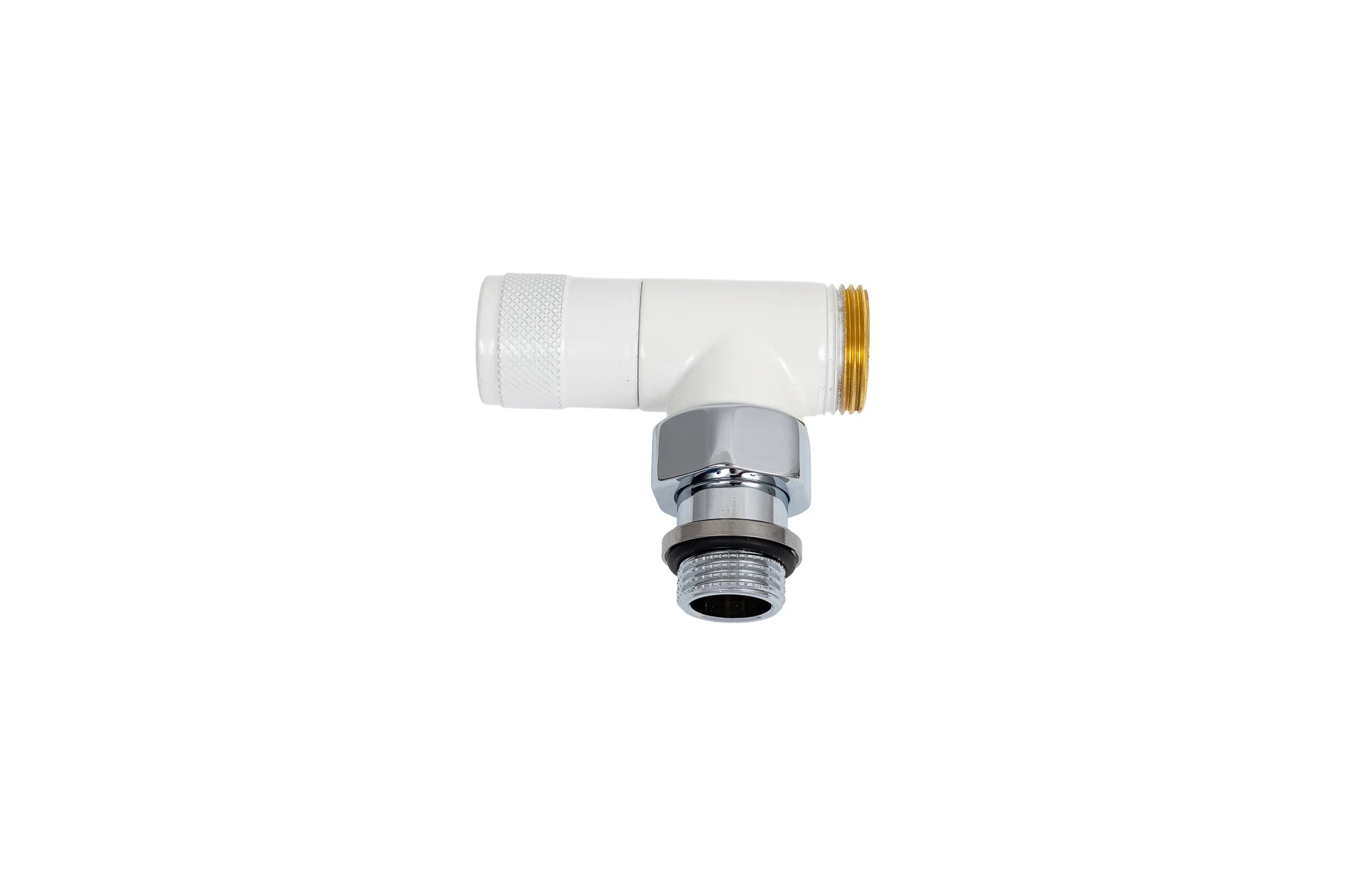 Угловой вентиль SR Rubinetterie Tondera ручная регулировка, 1/2"х3/4" E, белый 0623-1500VCEA