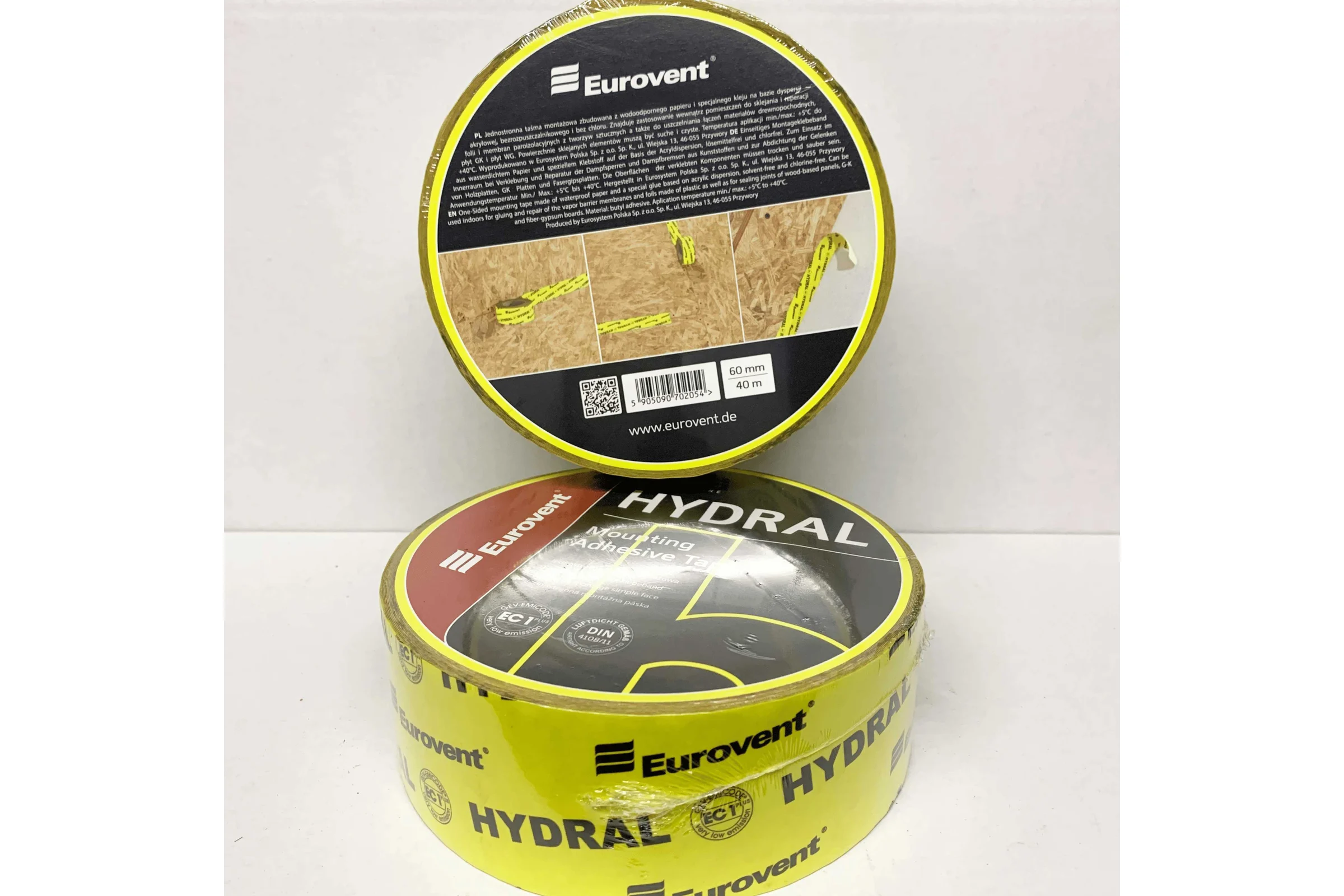 Односторонняя монтажная лента Eurovent 60мм_40м HYDRAL