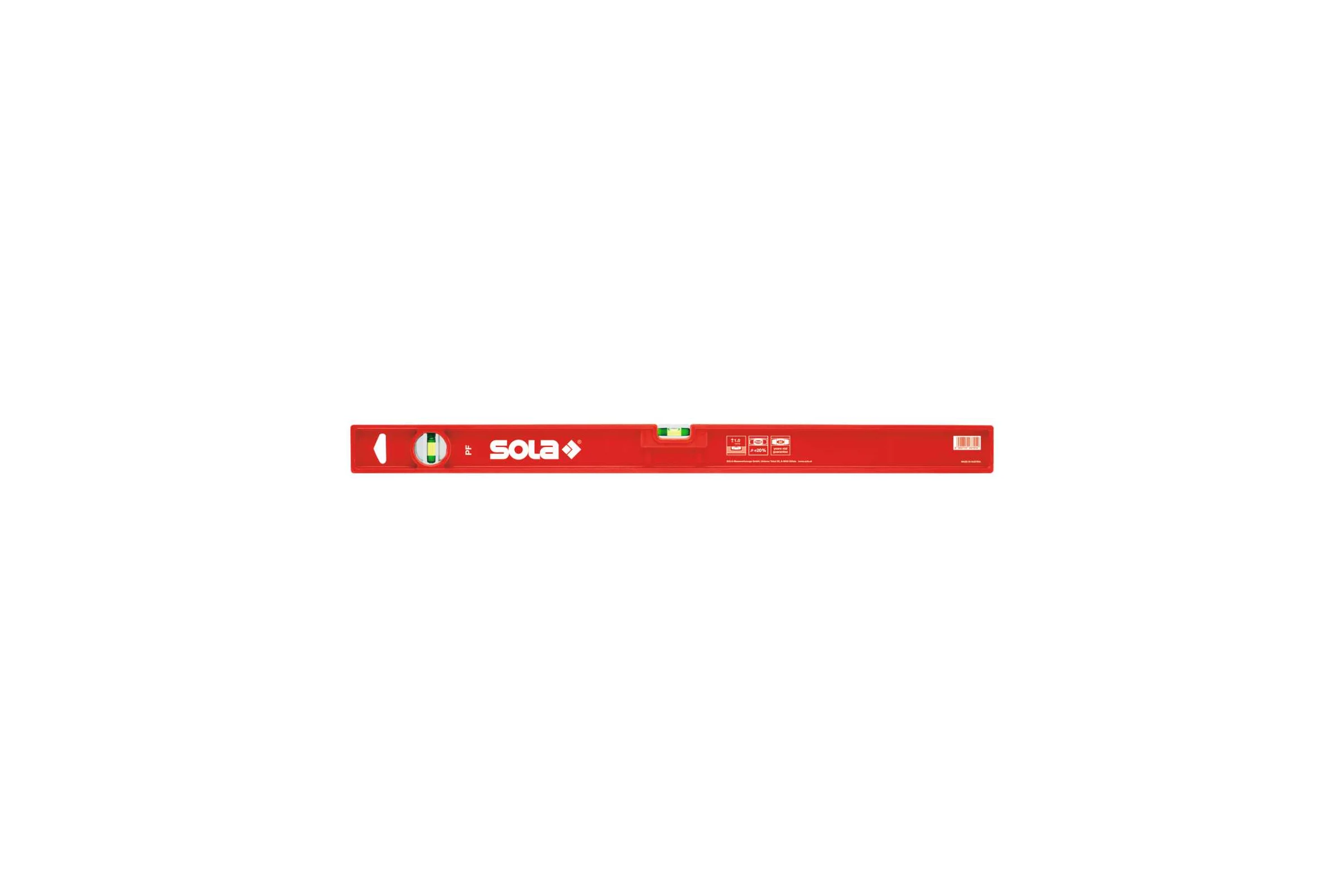 Уровень SOLA PF 40, L=40 см, 2 глазка, пластиковый 01412501