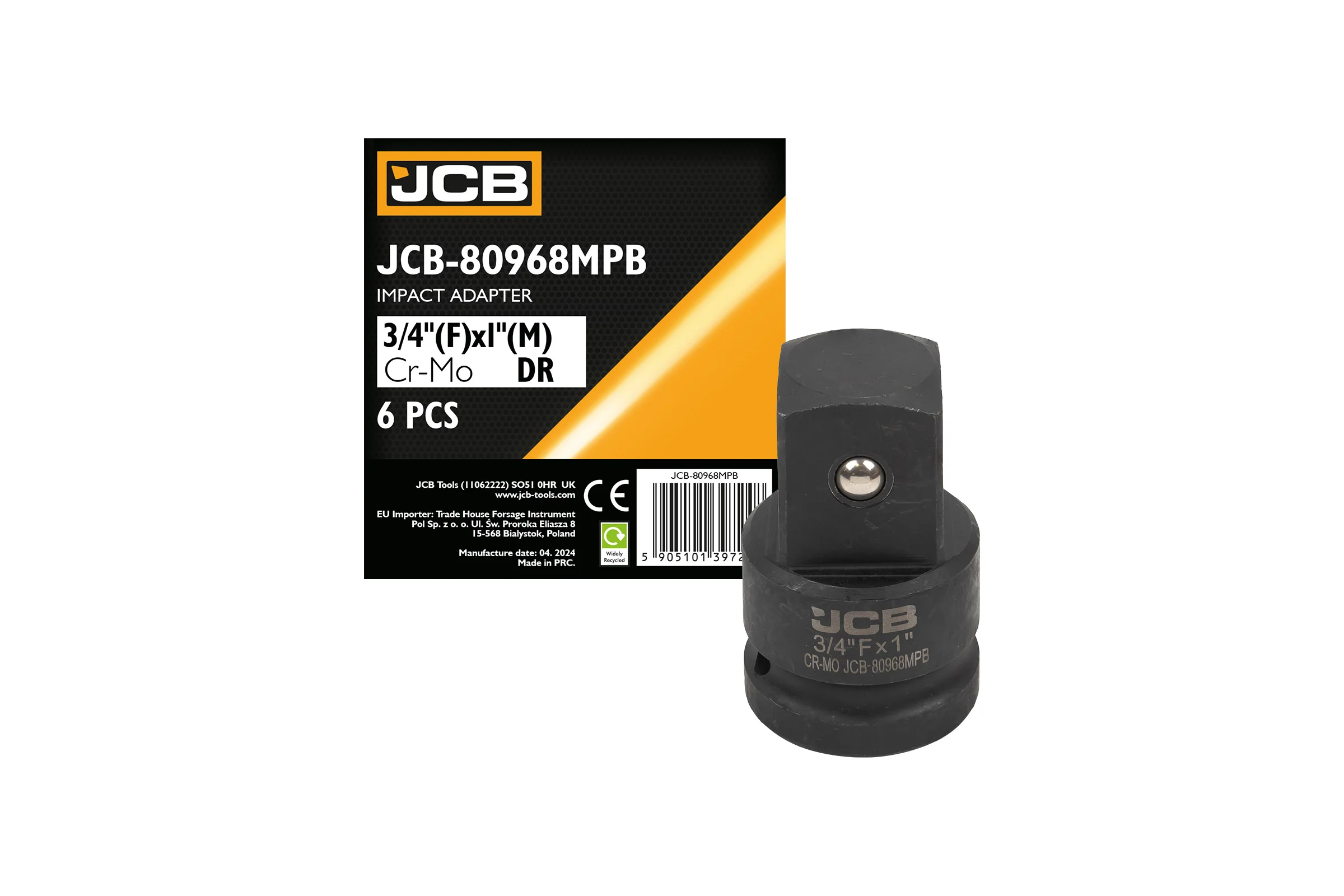 Адаптер-переходник ударный JCB 3/4(F) х 1(M) JCB-80968MPB(59507)