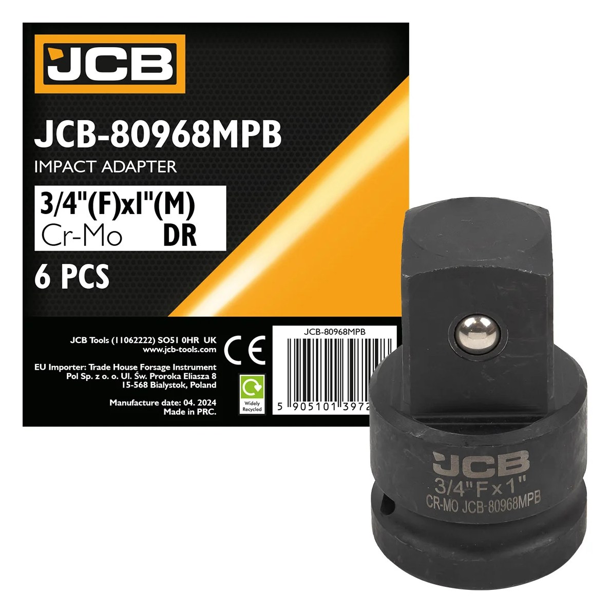 Адаптер-переходник ударный JCB 3/4(F) х 1(M) JCB-80968MPB(59507)
