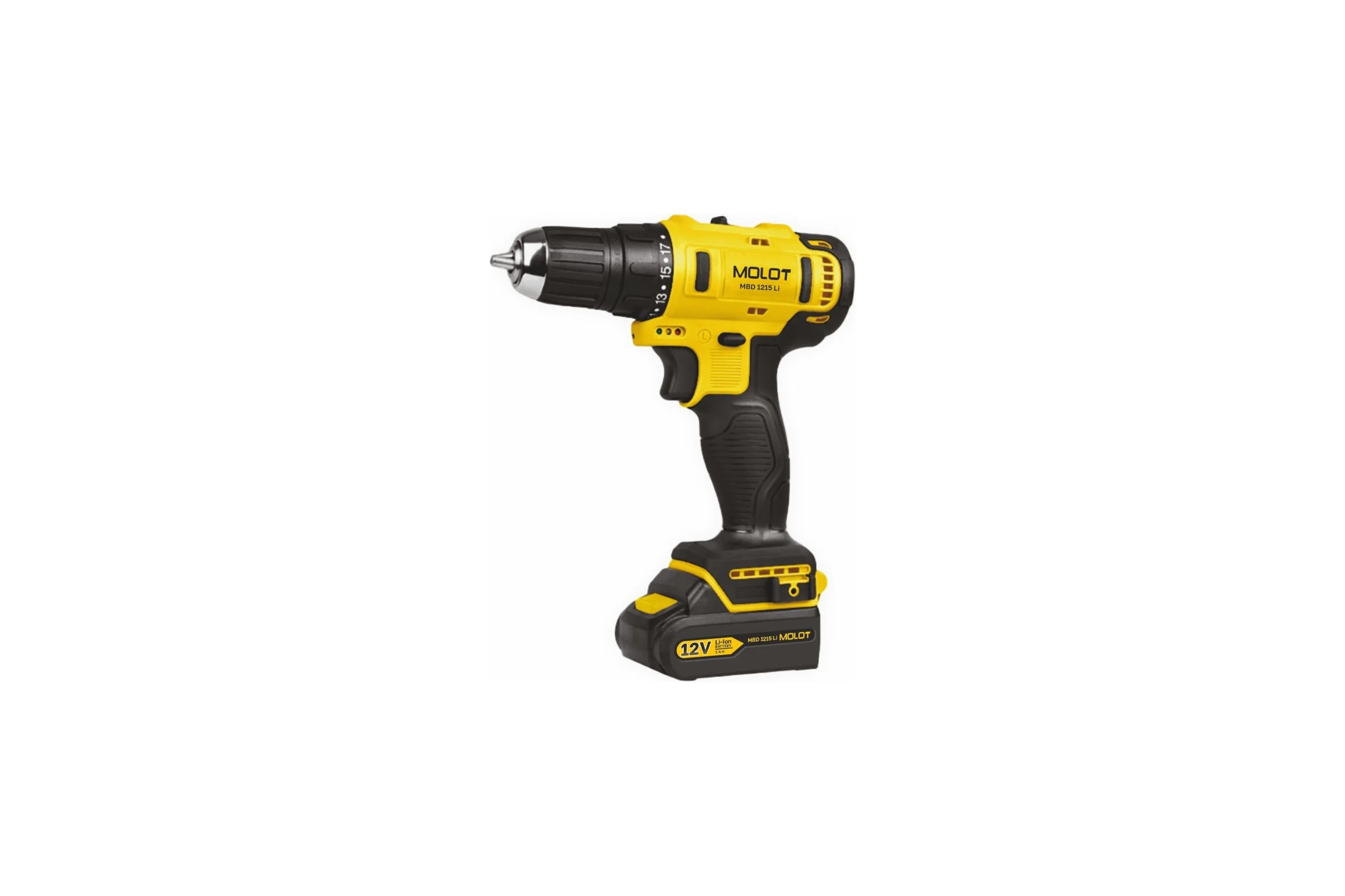 Аккумуляторная дрель-шуруповерт MOLOT MBD 1215 Li в чемодане 1335568