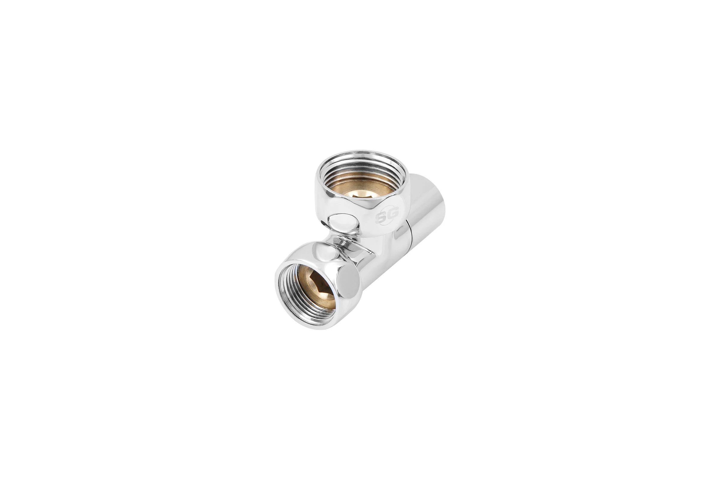 Угловой кран-вентиль SG, ручка колпак, хром, 1х3/4 г/г, 2 шт 8511SCH1005/2