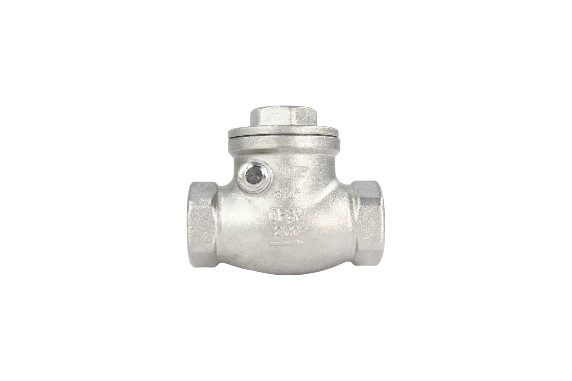 Клапан обратный SCV-316 3/4″ Ду20 DN.ru Ру16 муфтовый, поворотный, нержавеющая сталь D100-00494