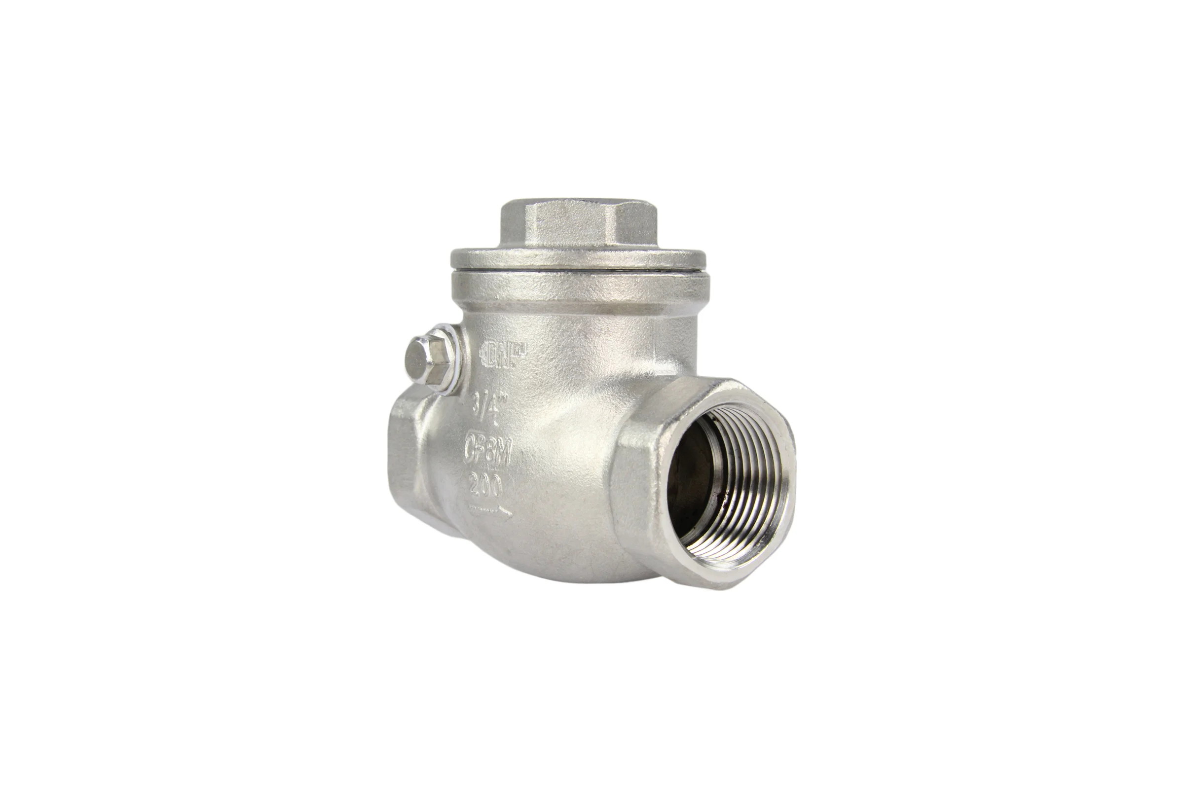 Клапан обратный SCV-316 3/4″ Ду20 DN.ru Ру16 муфтовый, поворотный, нержавеющая сталь D100-00494