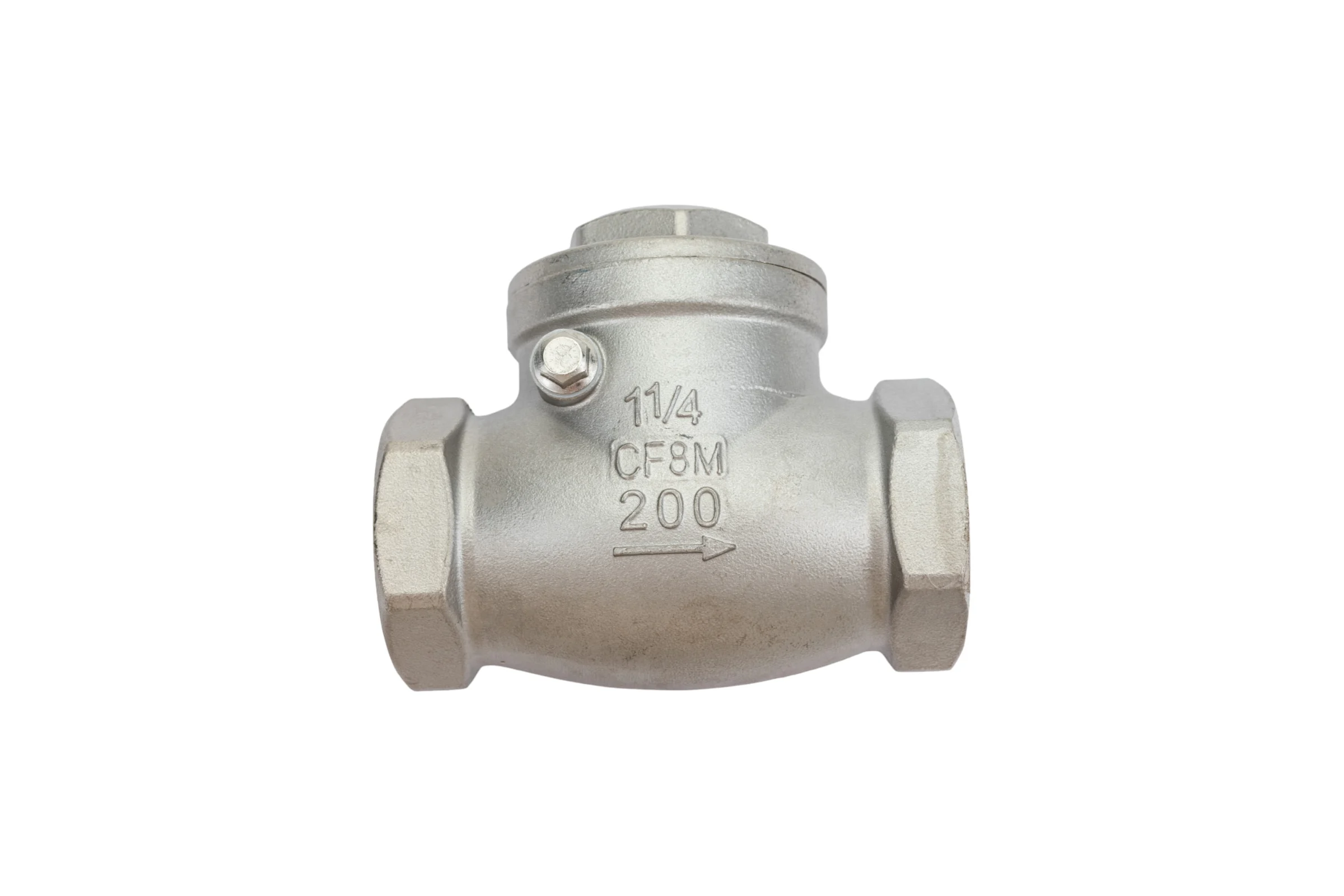 Клапан обратный SCV-316 1 1/4″ DN.ru Ду32 Ру16 муфтовый, поворотный, нержавеющая сталь D100-00496