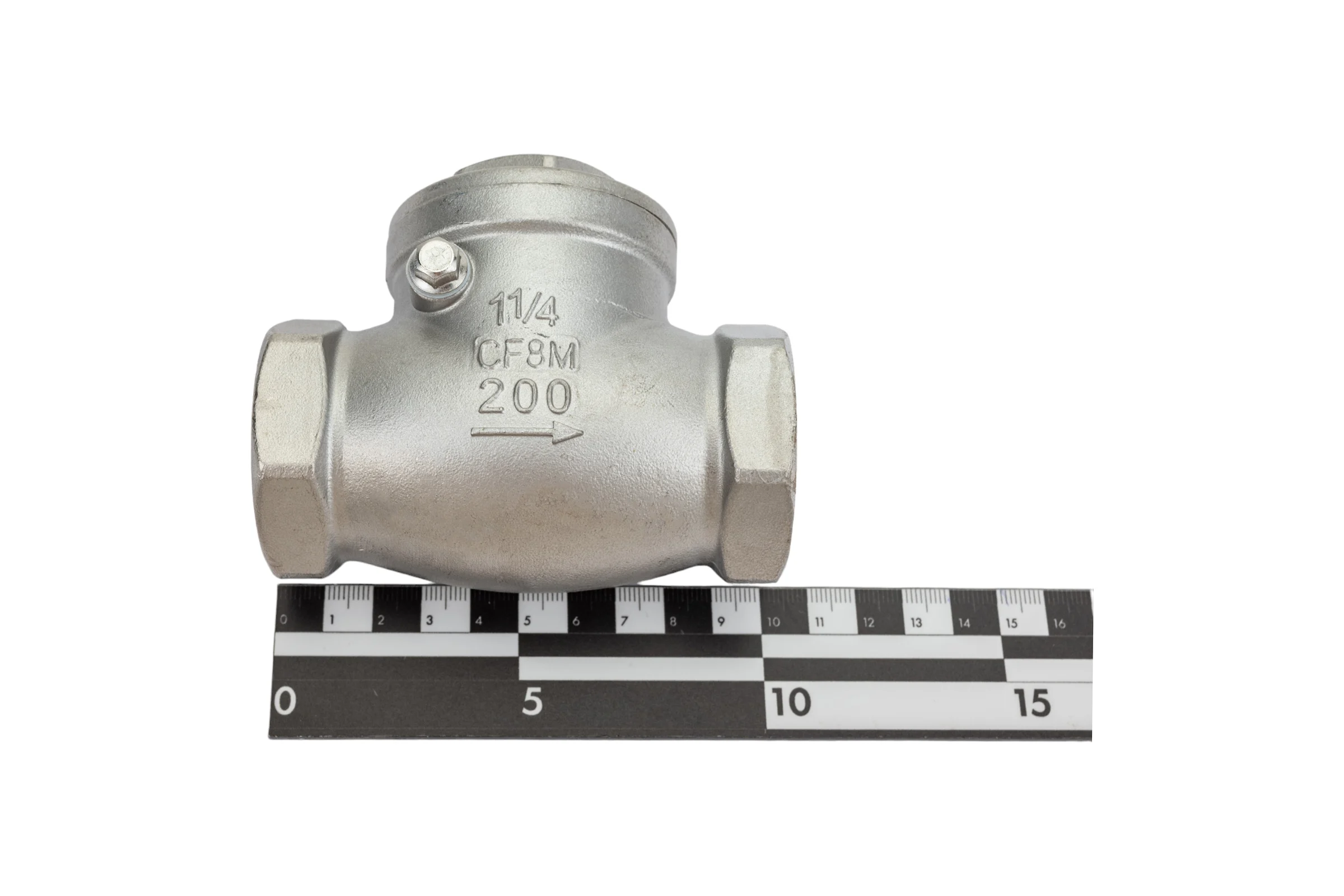 Клапан обратный SCV-316 1 1/4″ DN.ru Ду32 Ру16 муфтовый, поворотный, нержавеющая сталь D100-00496