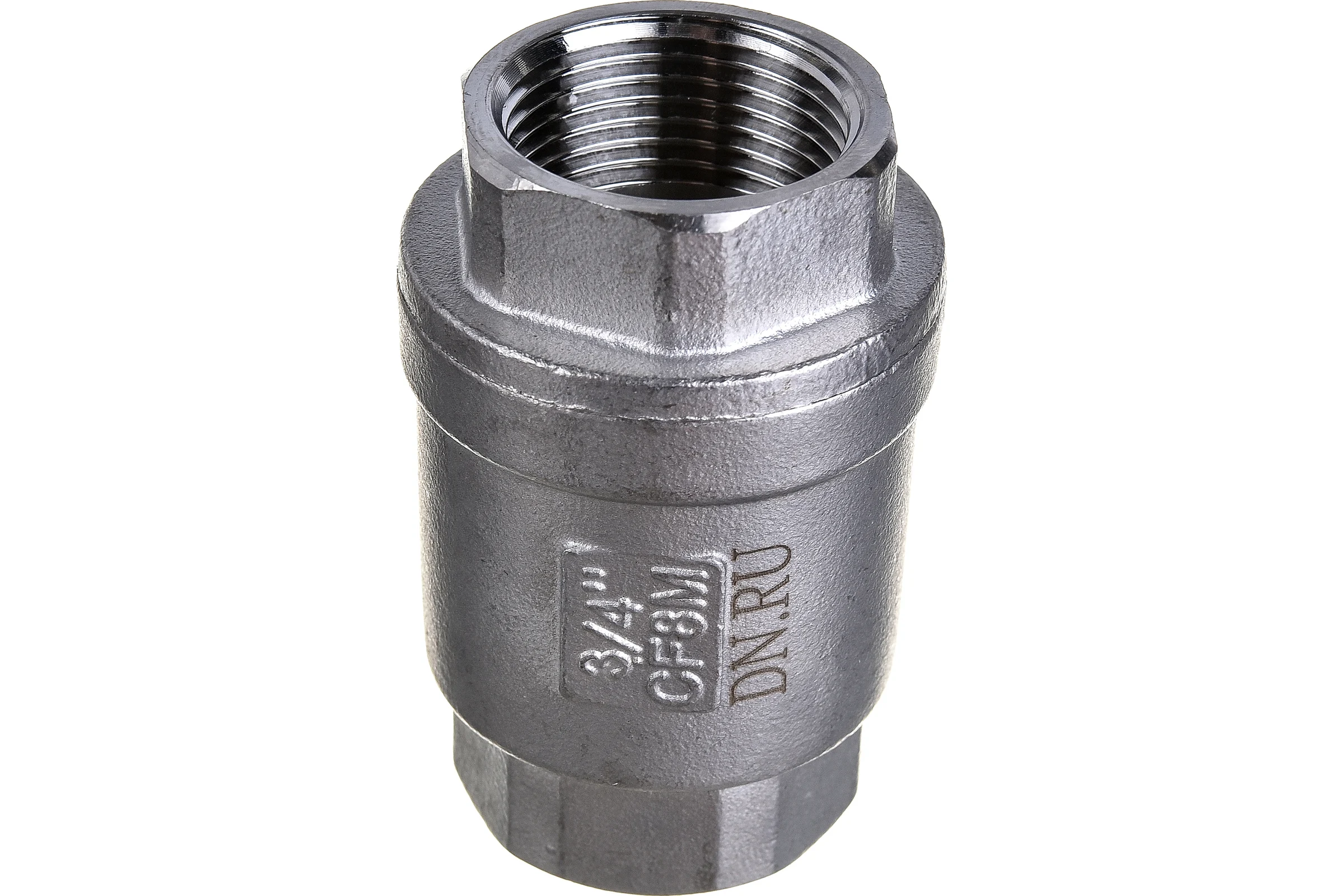 Клапан обратный LSCV 3/4″ Ду20 DN.ru Ру16 муфтовый, пружинный, нержавеющая сталь D100-00488