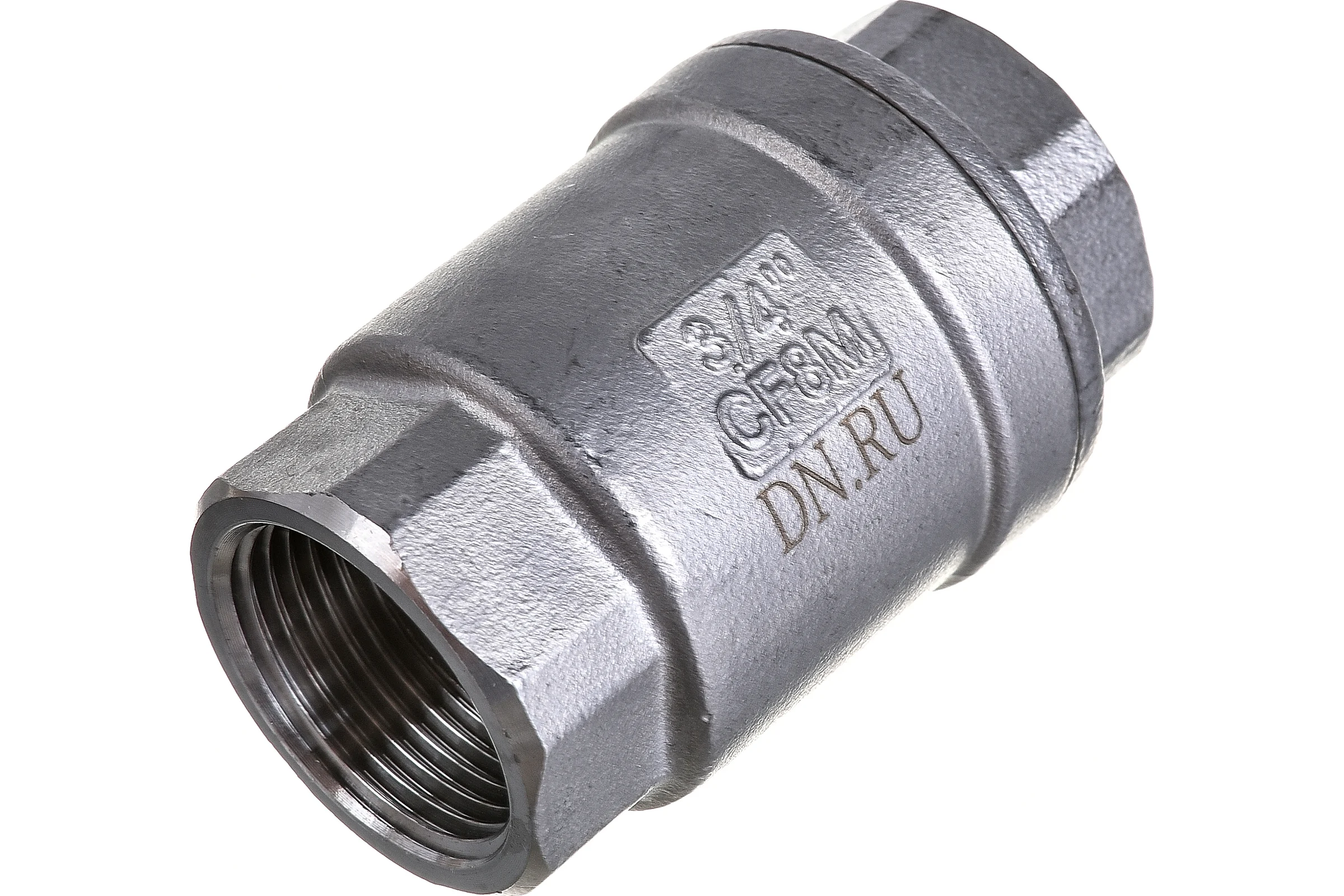 Клапан обратный LSCV 3/4″ Ду20 DN.ru Ру16 муфтовый, пружинный, нержавеющая сталь D100-00488