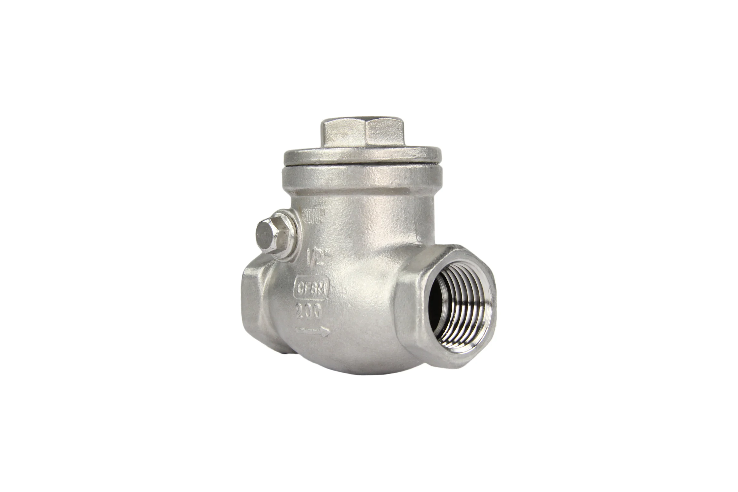 Клапан обратный SCV-316 1/2″ Ду15 DN.ru Ру16 муфтовый, поворотный, нержавеющая сталь D100-00493