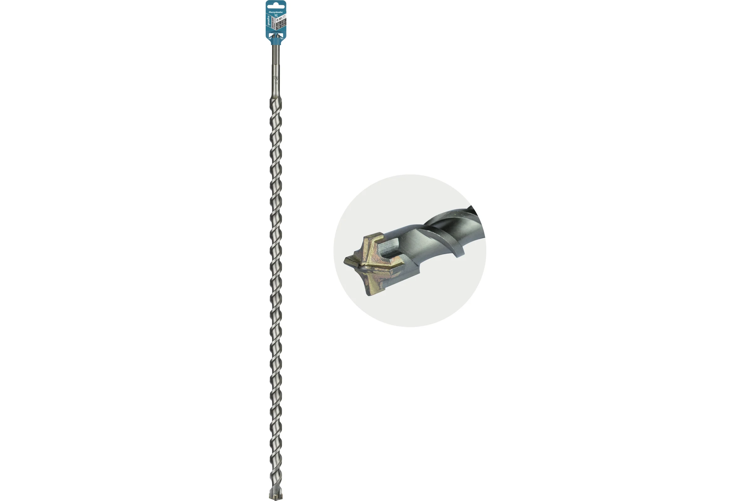 Бур по бетону RENNBOHR Quadro SDS-Max 4 грани 30x1000/870 мм 723010