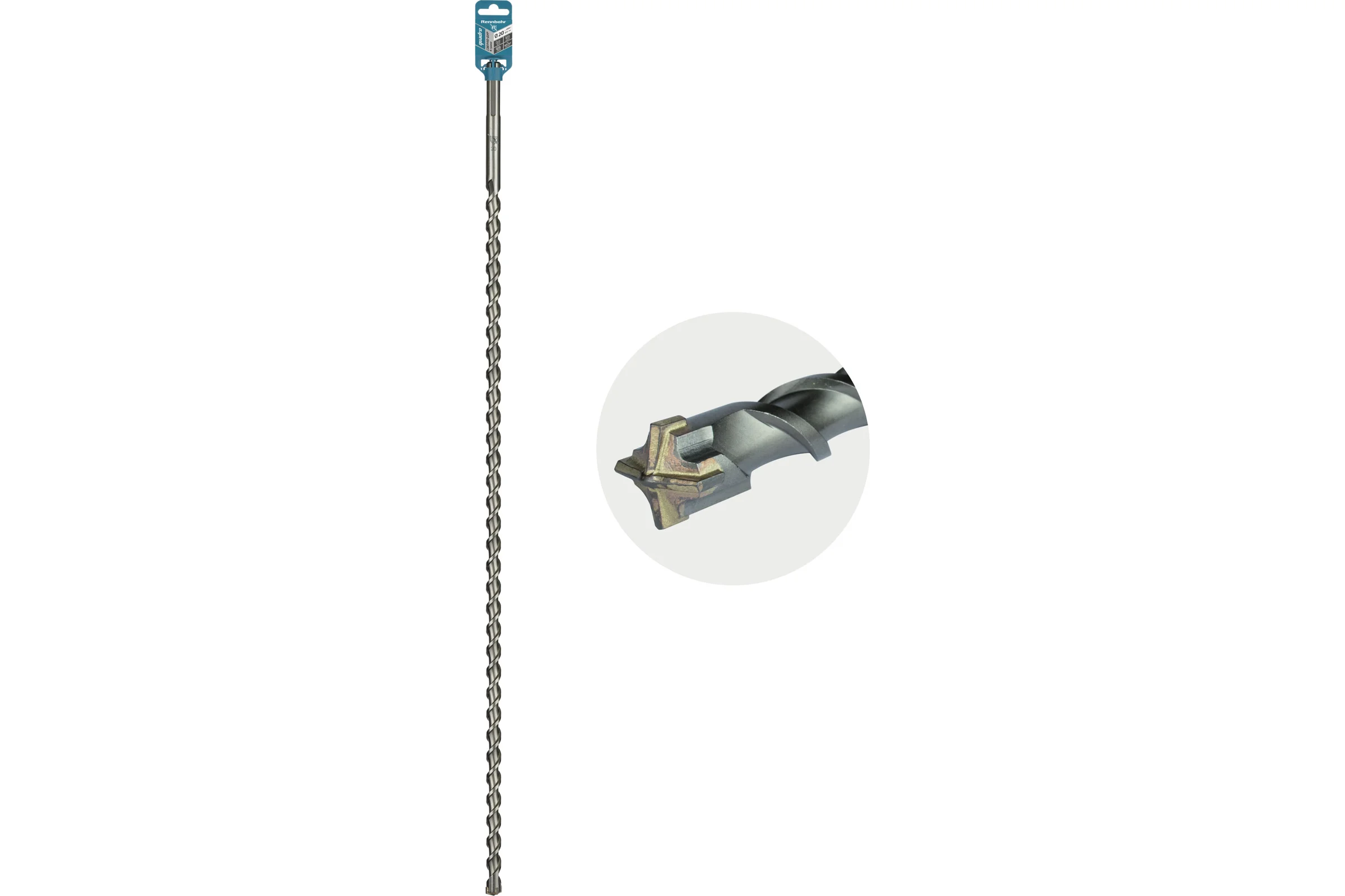 Бур по бетону RENNBOHR Quadro SDS-Max 4 грани 20x1000/855 мм 722010