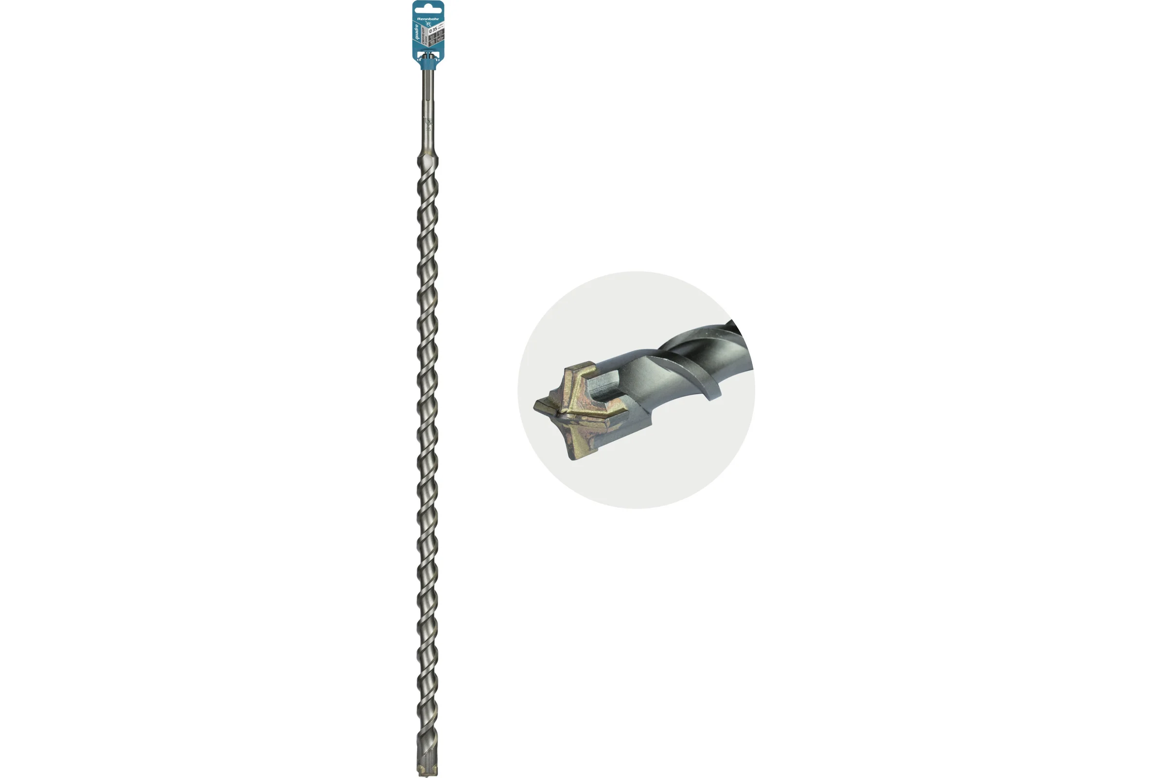 Бур по бетону RENNBOHR Quadro SDS-Max 4 грани 35x1000/865 мм 723510
