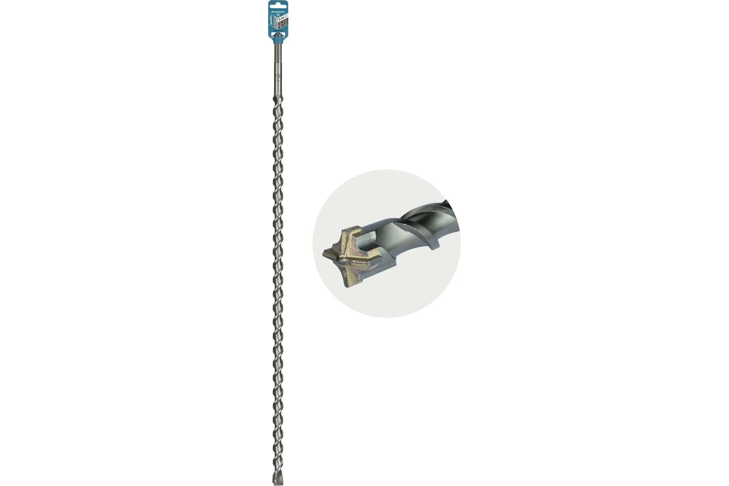 Бур по бетону RENNBOHR Quadro SDS-Max 4 грани 28x1000/870 мм 722810