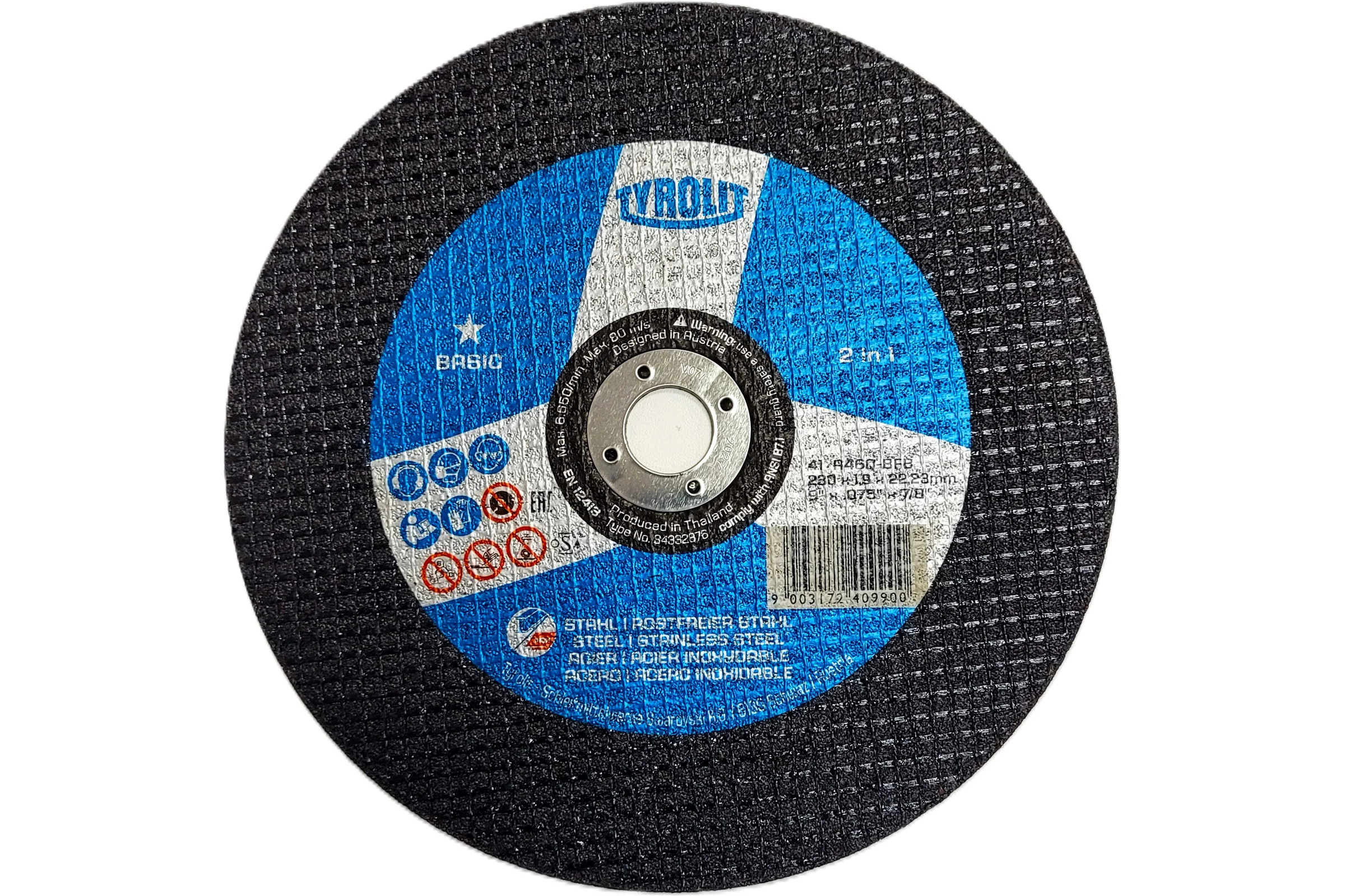 Круг отрезной Tyrolit 41 230х1,9х22,23 A46Q-BFB 34332876