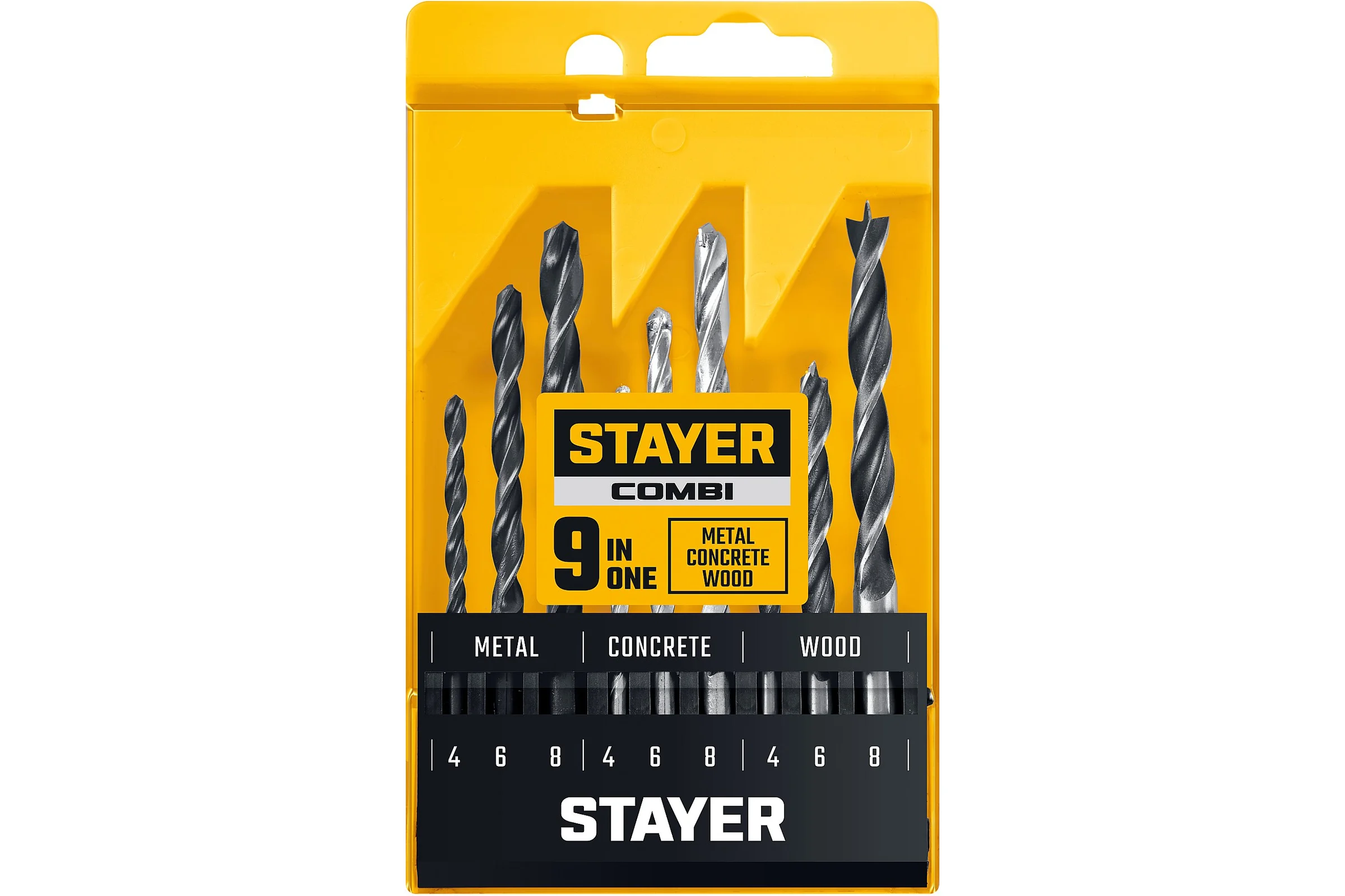 Набор комбинированных сверл STAYER Combi 9 предметов STAYER 29720-H9_z01