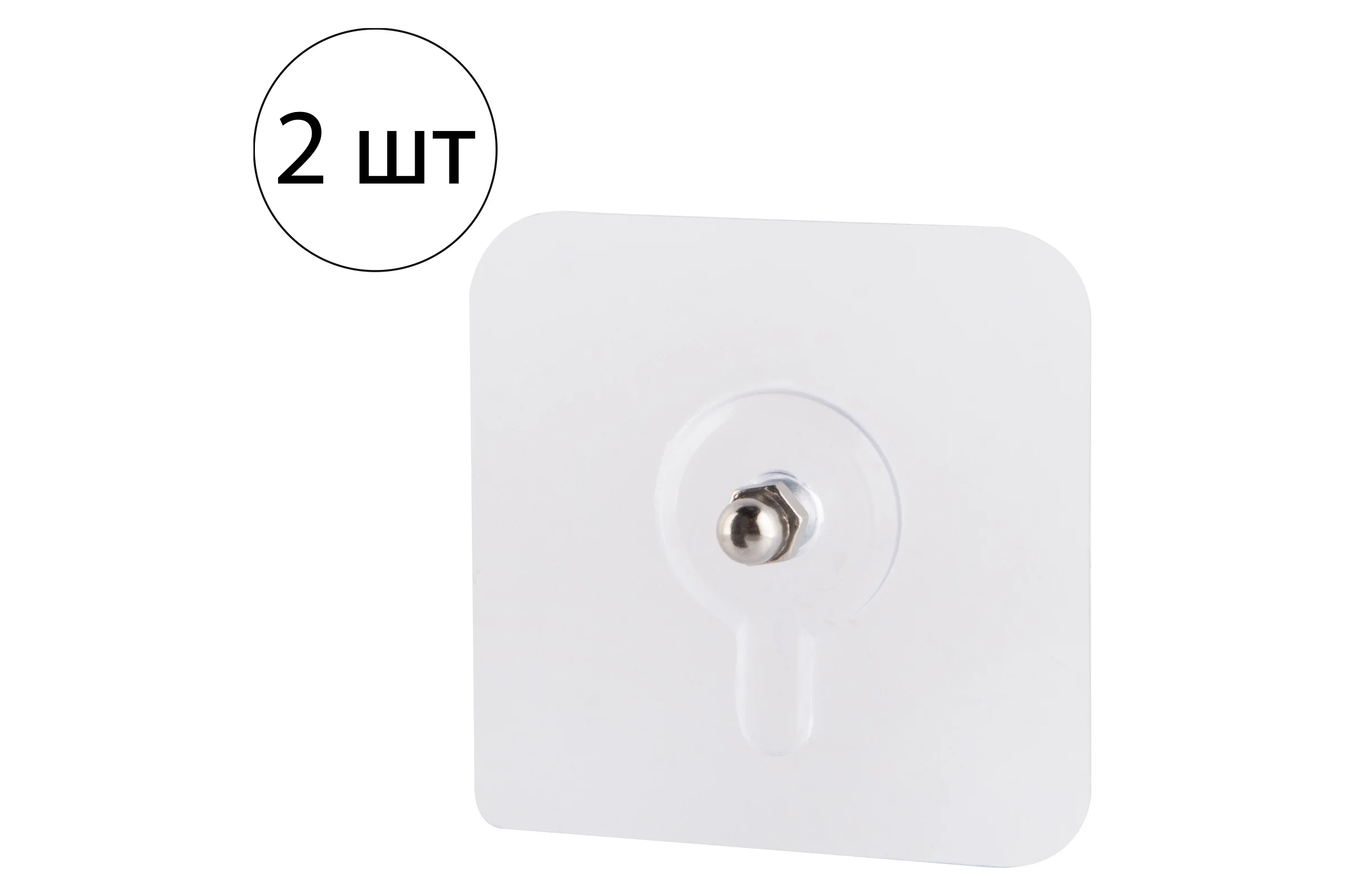 Крючки самоклеящиеся винтовые для полок/картин PARK круглые, 2 шт. 108489