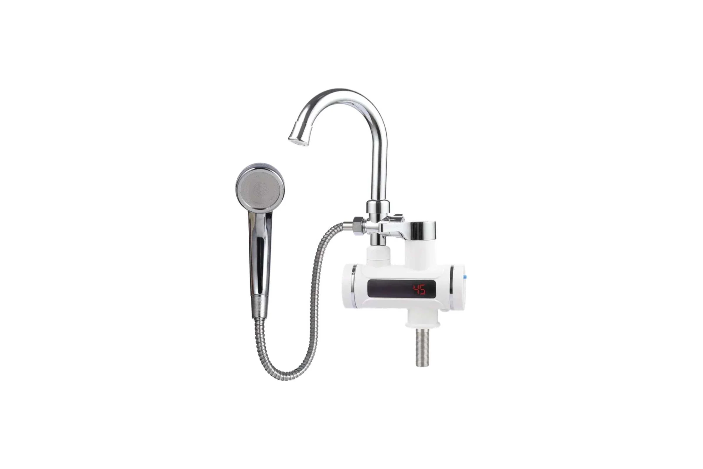 Кран-водонагреватель проточного типа UNIPUMP BEF-001-03 с дисплеем и душевой лейкой 90082