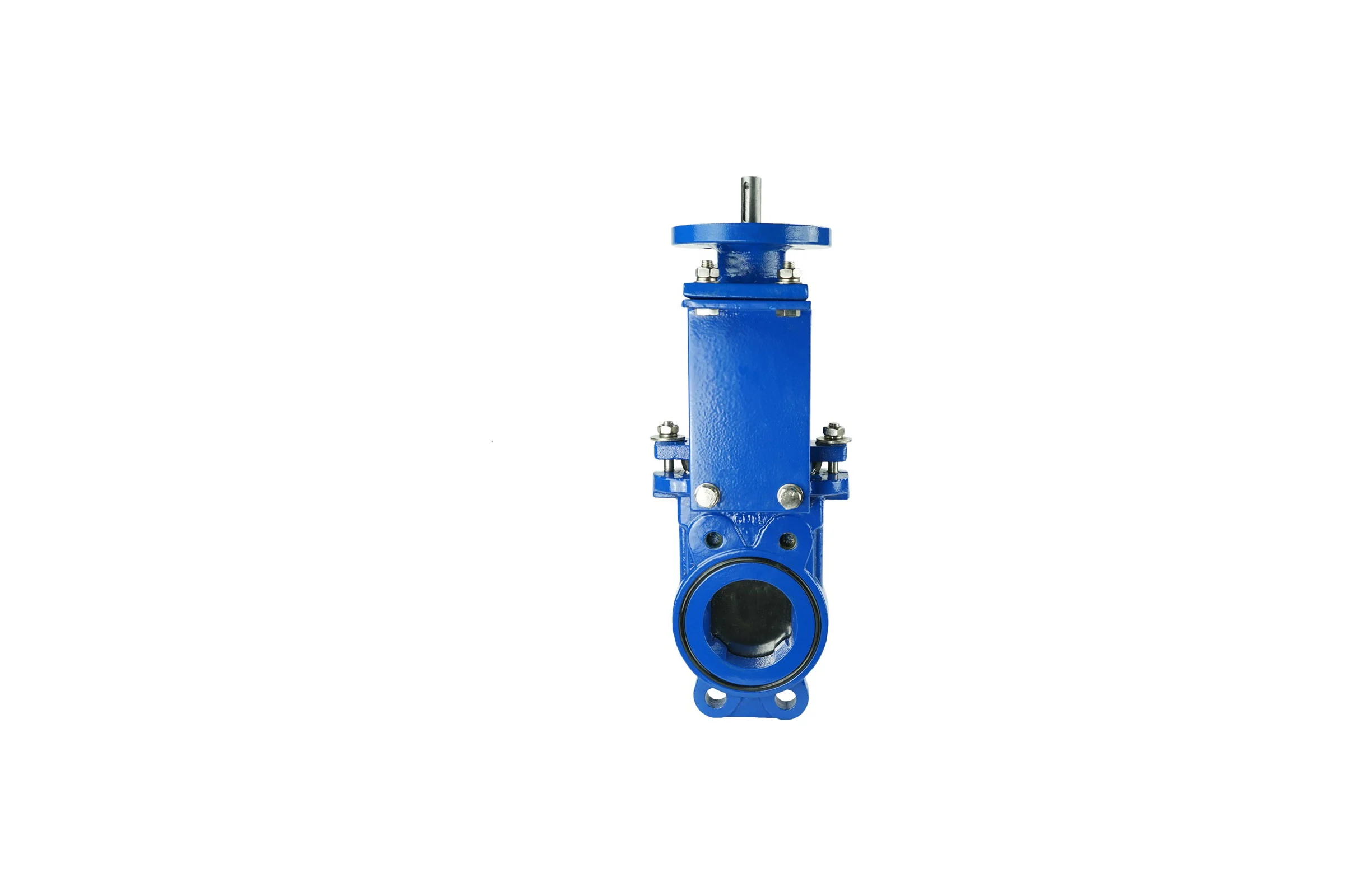 Задвижка шиберная DN.ru GGG40-SS304-NBR-2W-ISO Ду80 Ру10 с голым штоком и ISO-фланцем D040-03151