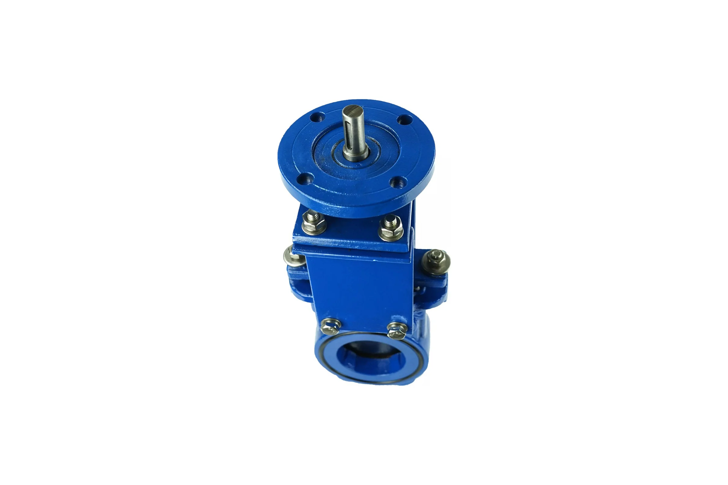 Задвижка шиберная DN.ru GGG40-SS304-NBR-2W-ISO Ду80 Ру10 с голым штоком и ISO-фланцем D040-03151