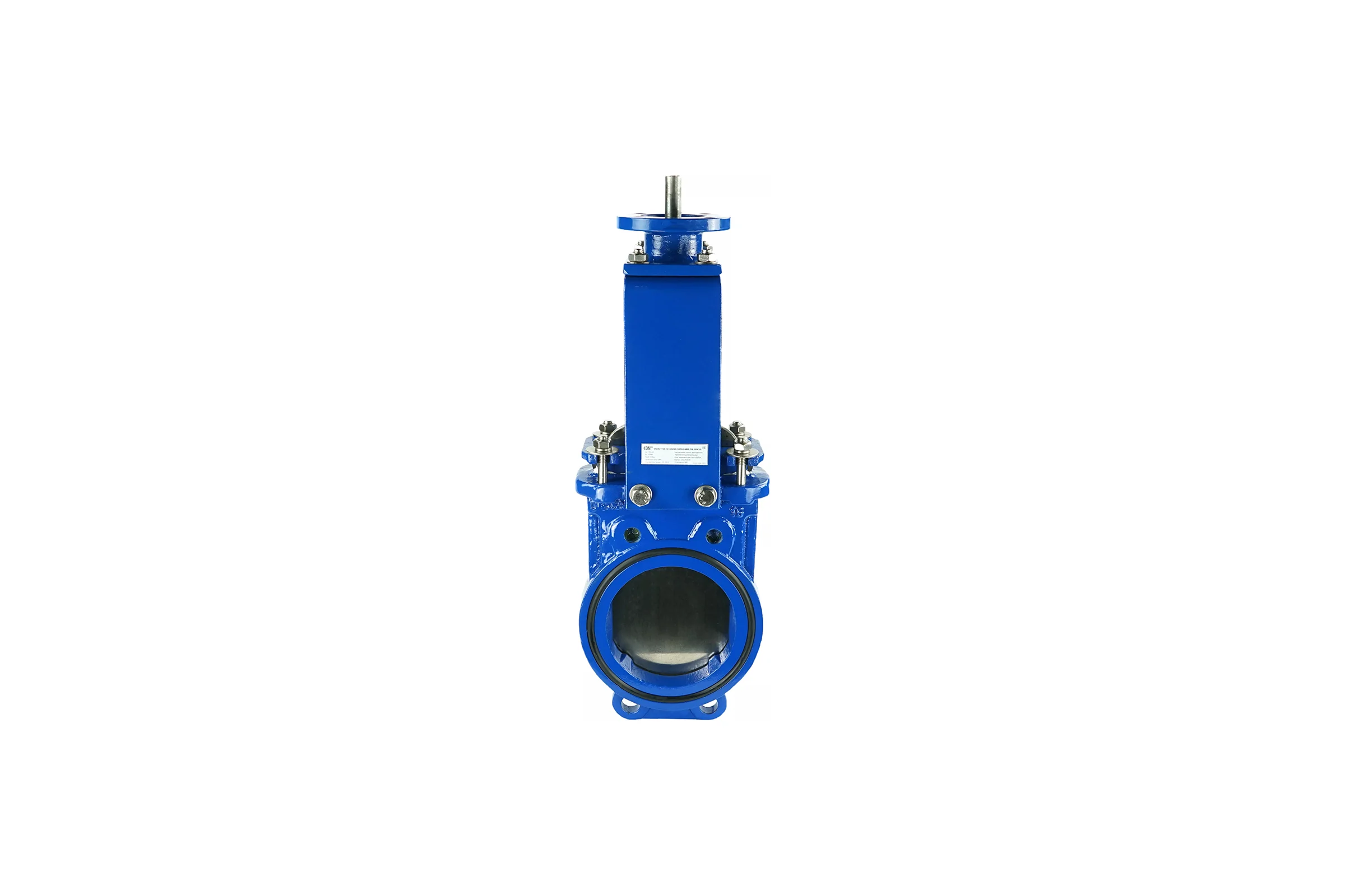 Задвижка шиберная DN.ru GGG40-SS304-NBR-2W-ISO Ду250 Ру10 с голым штоком и ISO-фланцем D040-03176