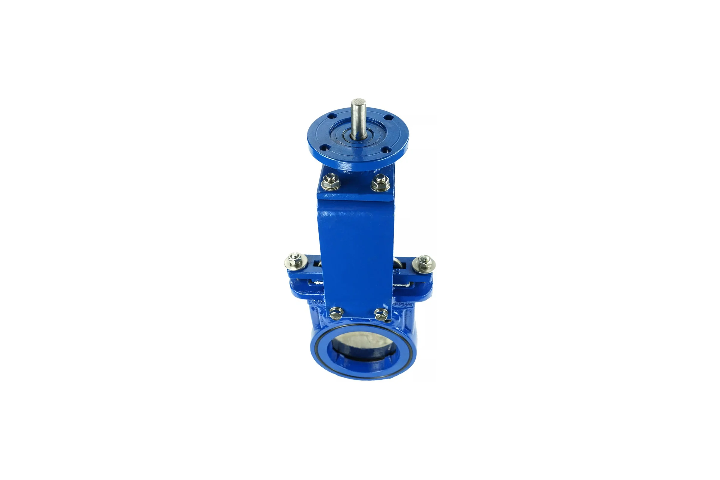 Задвижка шиберная DN.ru GGG40-SS304-NBR-2W-ISO Ду125 Ру10 с голым штоком и ISO-фланцем D040-03161