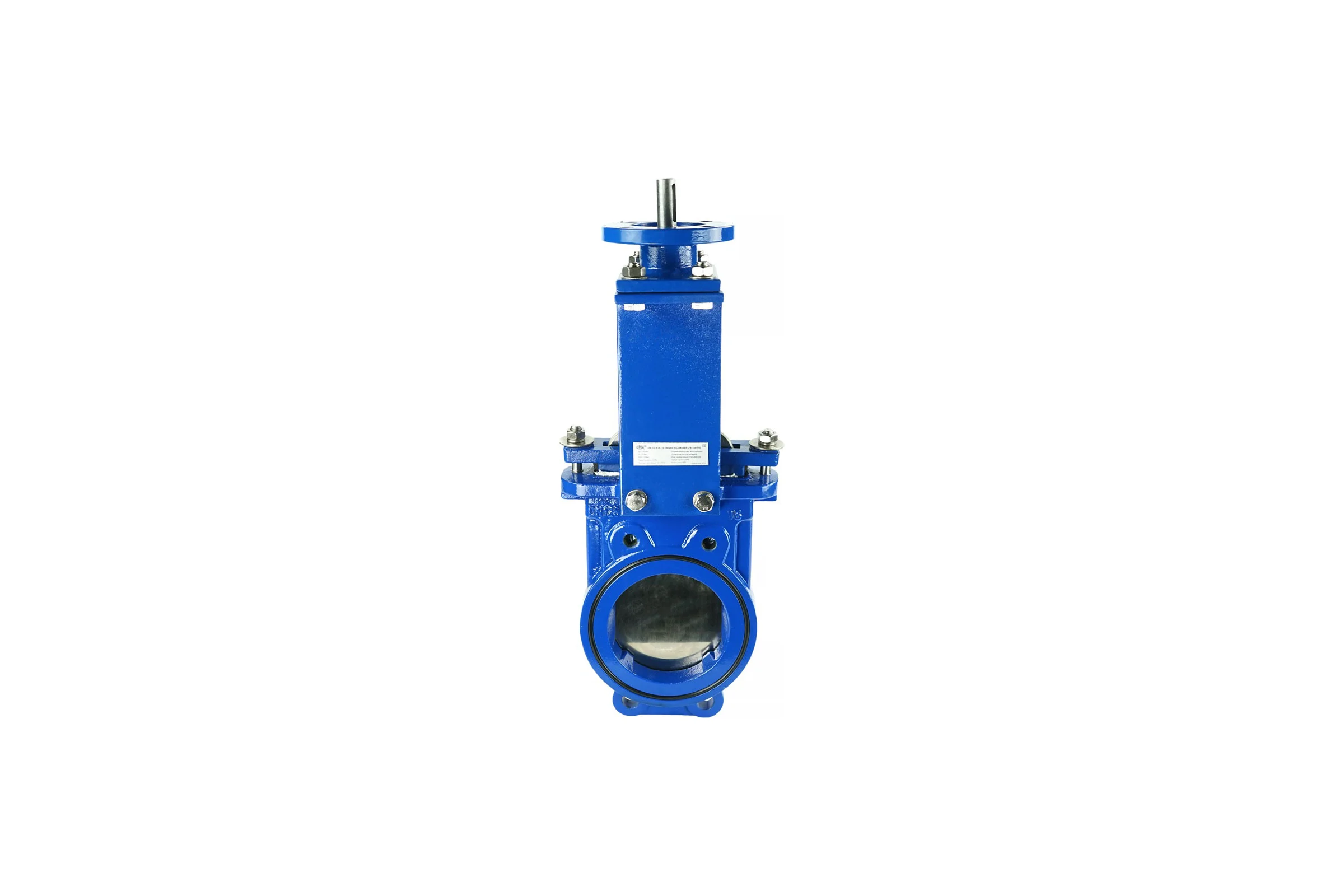 Задвижка шиберная DN.ru GGG40-SS304-NBR-2W-ISO Ду125 Ру10 с голым штоком и ISO-фланцем D040-03161