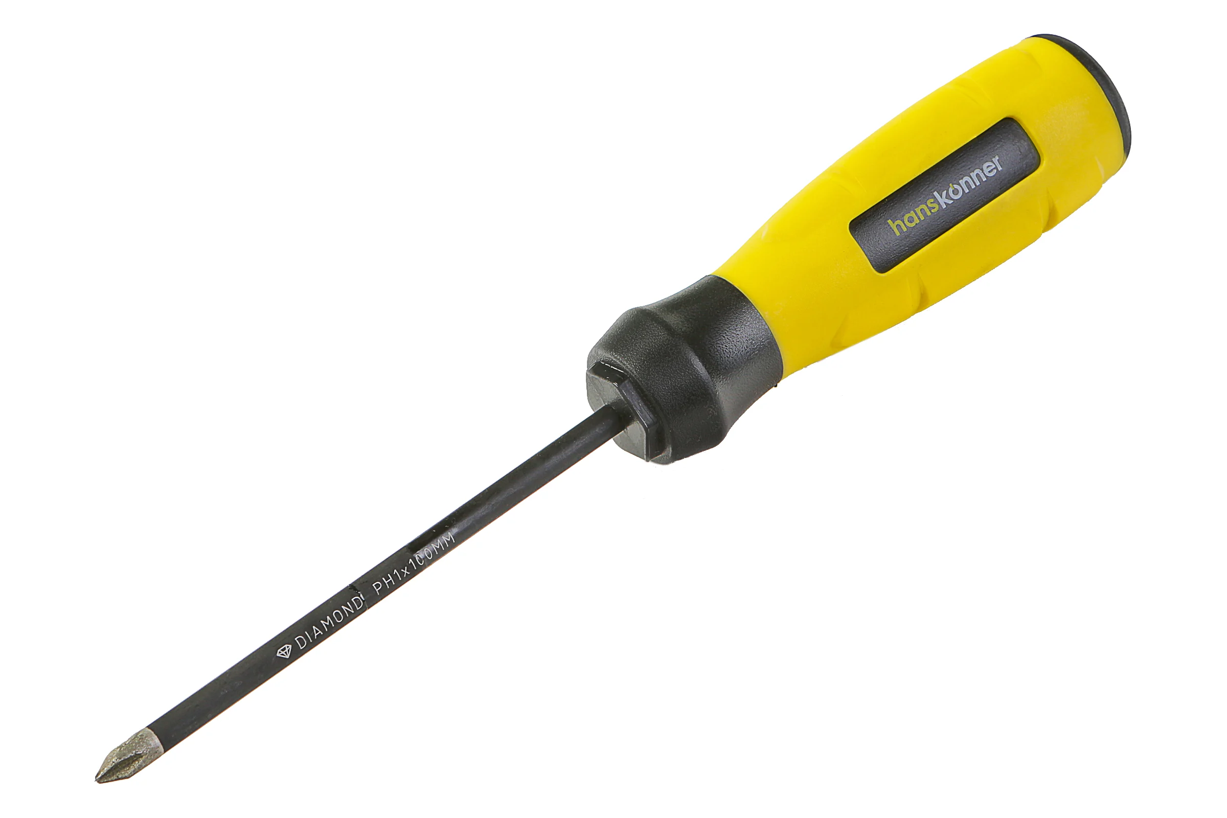 Крестовая отвертка Hanskonner 1x100 алмазный наконечник, твердость 59 HRC, S2, HK1040-16-PH1-100