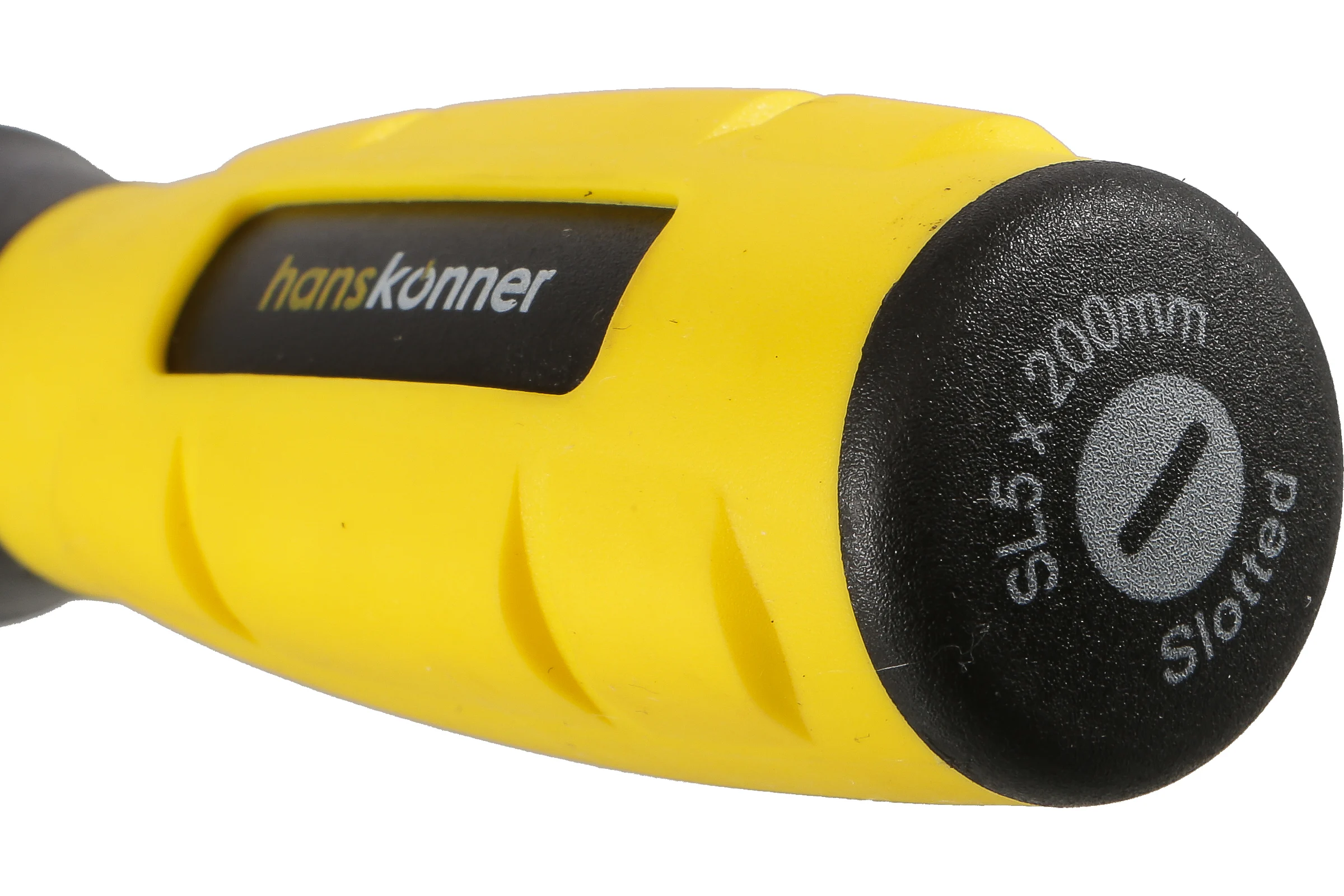 Шлицевая отвертка Hanskonner 5x200 алмазный наконечник, твердость 59 HRC, S2, HK1040-16-SL5-200