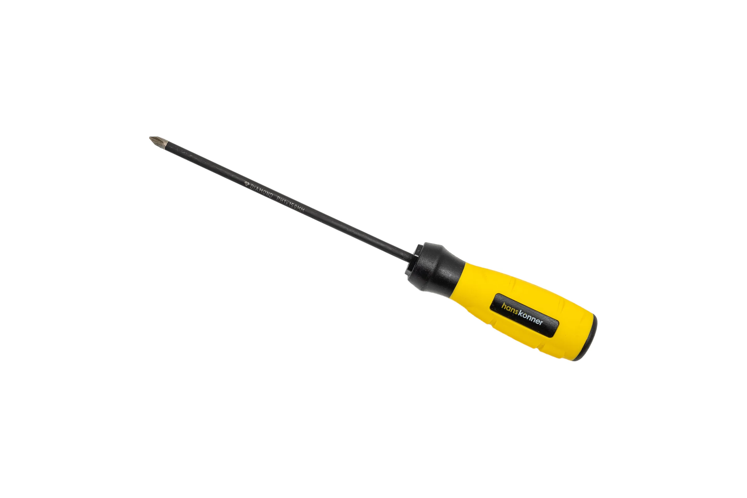 Крестовая отвертка Hanskonner 1x150 алмазный наконечник, твердость 59 HRC, S2, HK1040-16-PH1-150