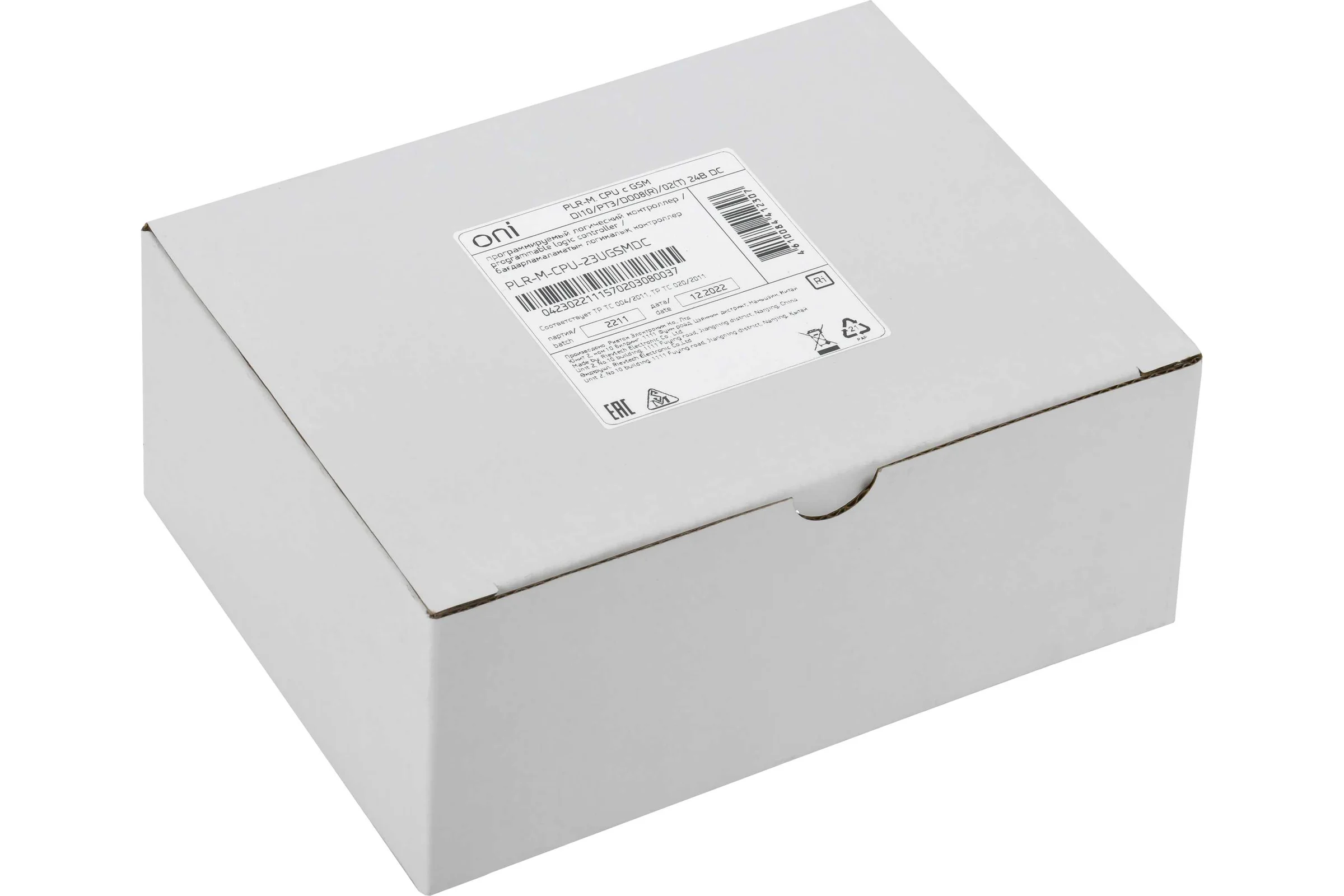 Микро ONI ПЛК PLR-M. CPU с GSM DI10/PT3/DO08(R)/02(T) 24В DC PLR-M-CPU-23UGSMDC