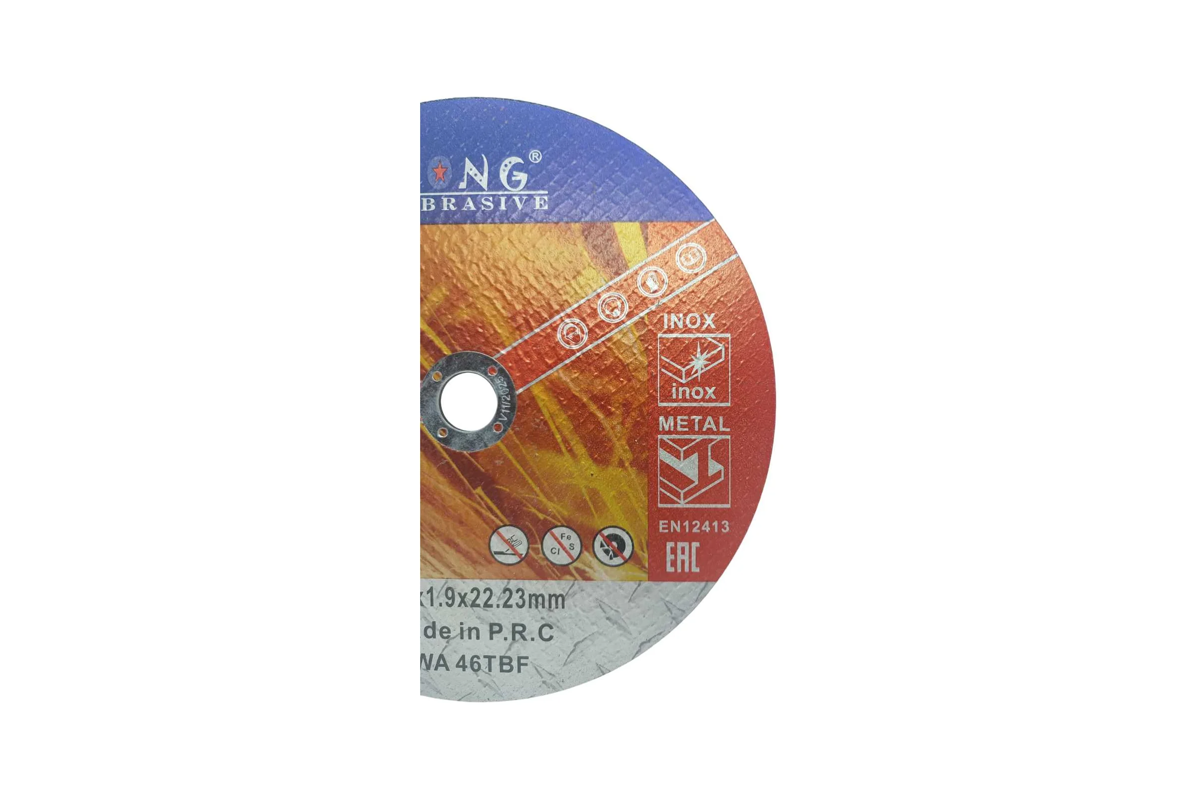 Отрезной круг по металлу Long Abrasive WA46TBF 230x1.9x22.23мм, T41 (прямой) D286456