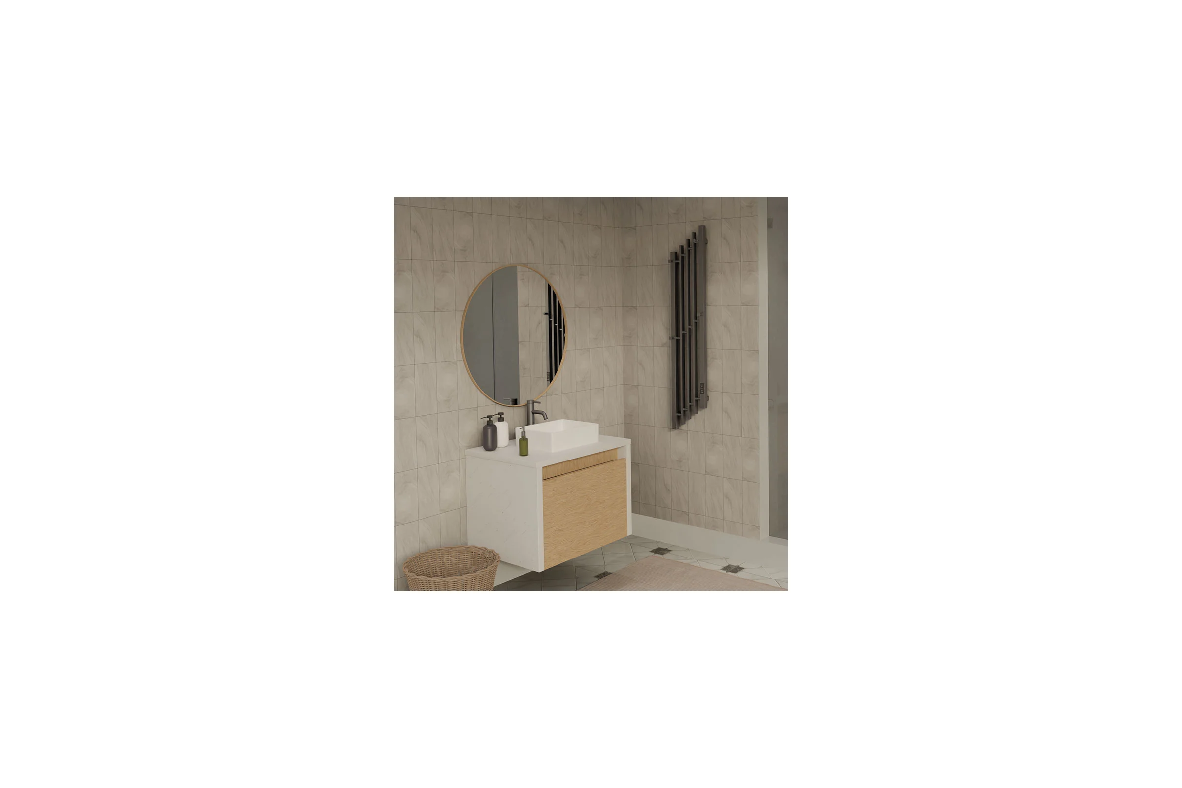 Полотенцесушитель электрический Melodia della vita Desire Cascade Ferrum 120х23, П5, 4 крючка, графит MTRDCF12023gt 22653