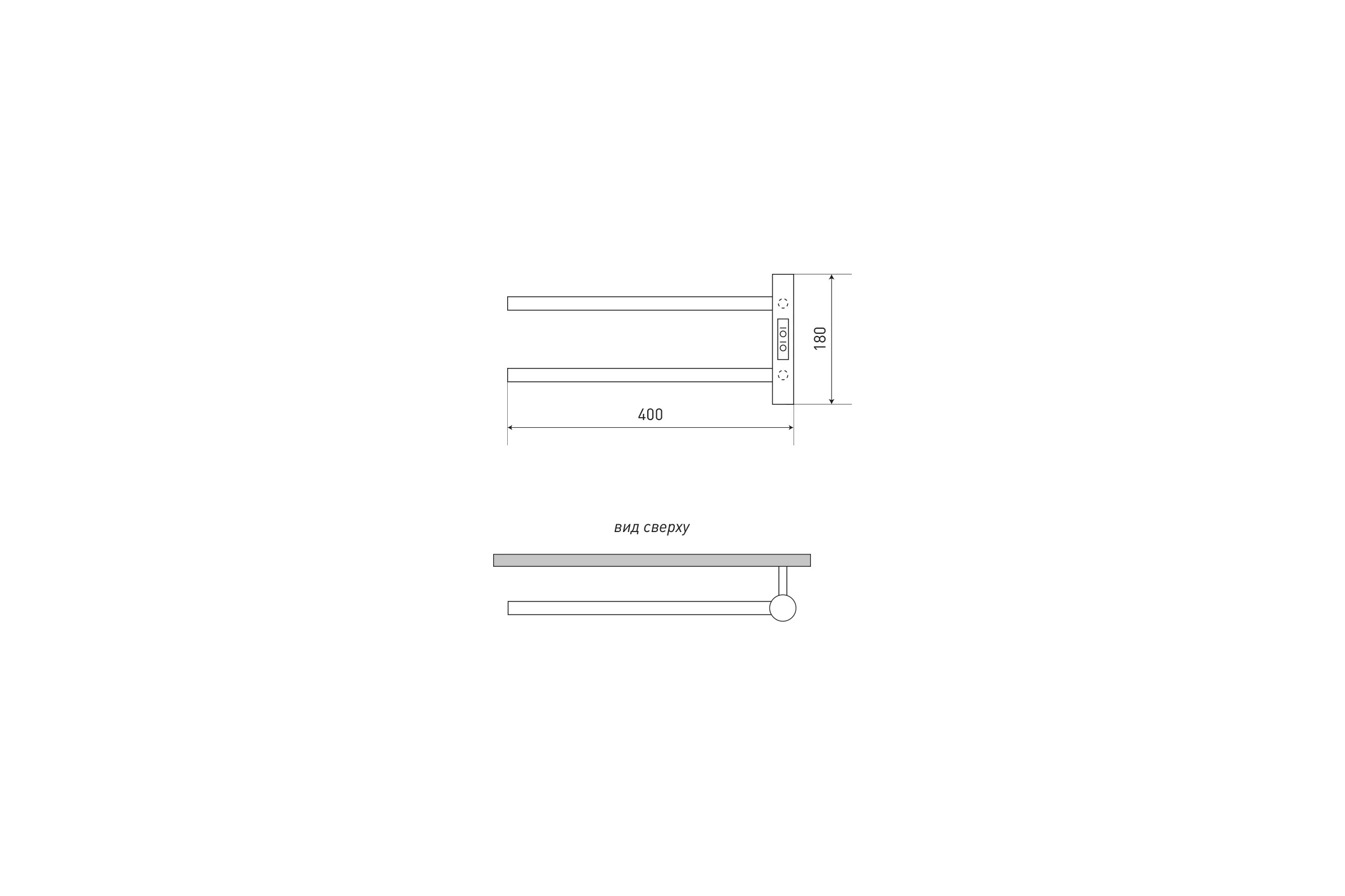 Полотенцесушитель электрический Melodia della vita Drumsticks 40х18, П2, MTRDSE4018 22608