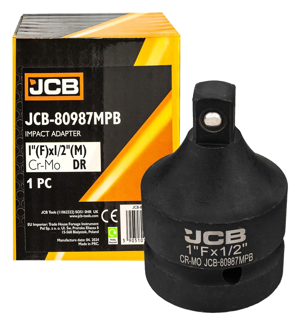 Адаптер-переходник ударный JCB  1(F) х 1/2(M) JCB-80987MPB(60646)