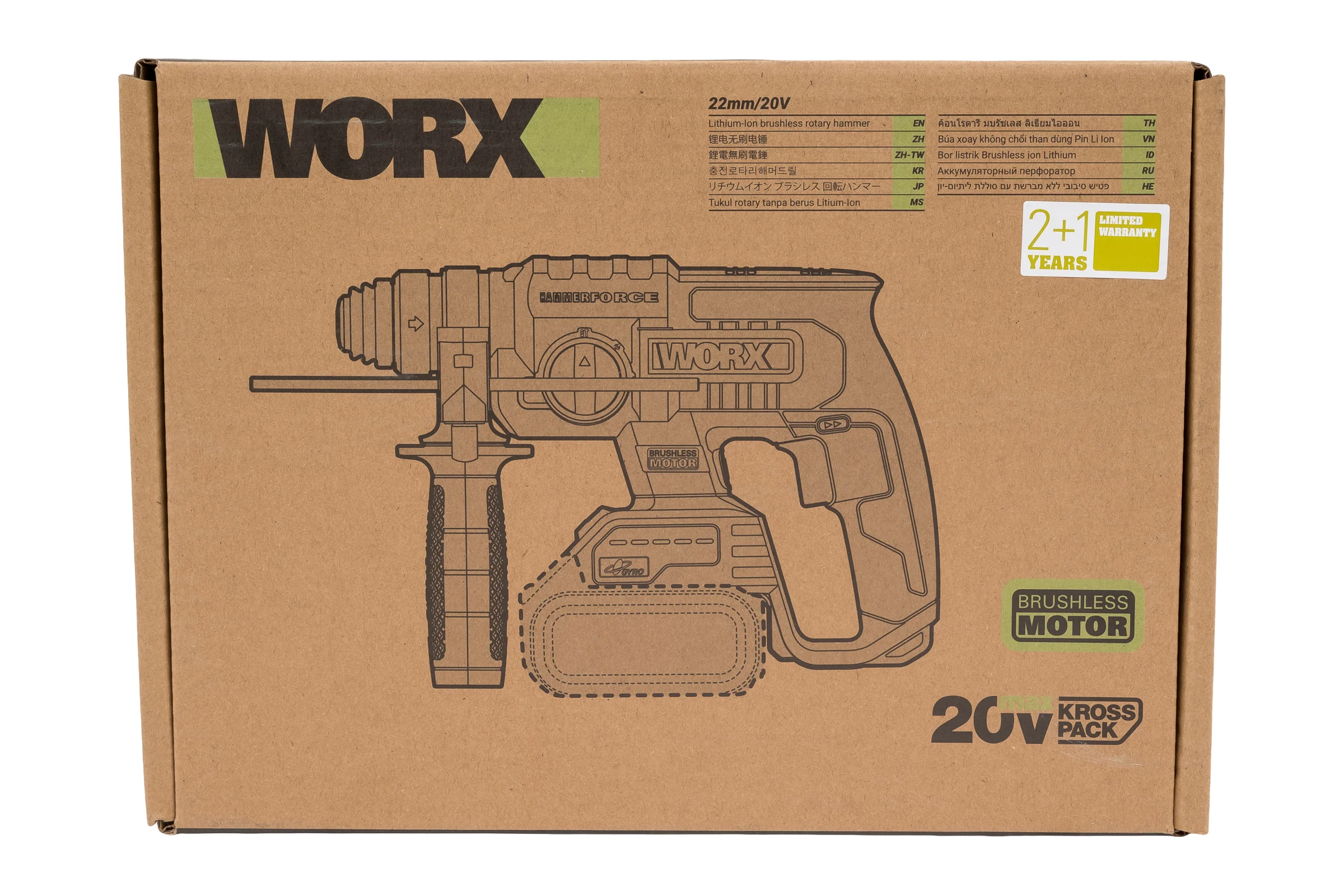 Аккумуляторный перфоратор WORX Professional WU387.9