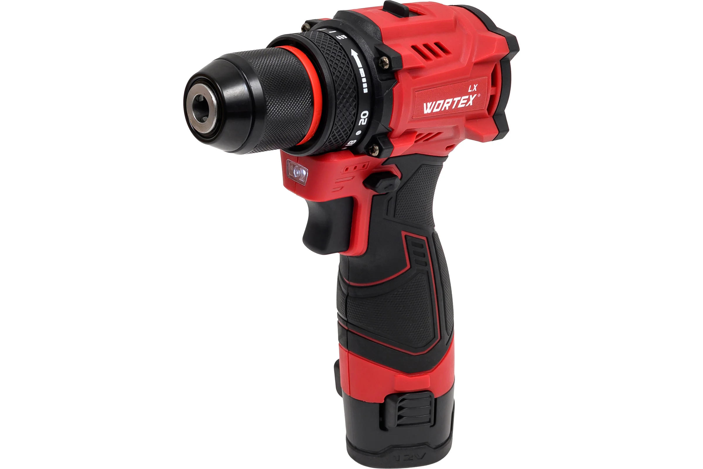 Аккумуляторная бесщеточная дрель-шуруповерт WORTEX LX BD 1220 DLi 12В, 30 Нм, 2*1.5 Ач, патрон 10 мм, 1333699