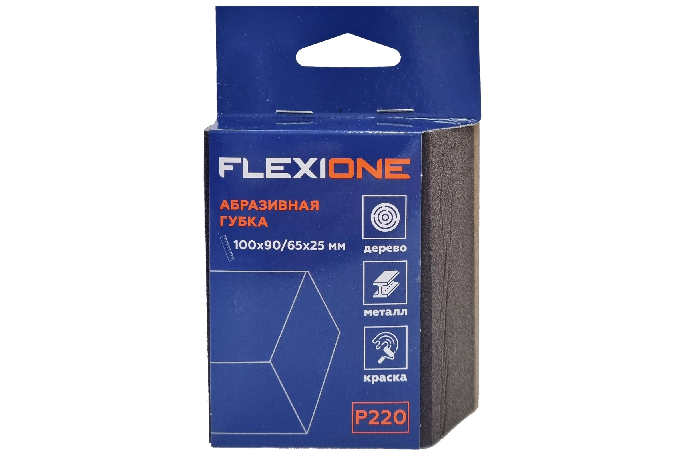 Губка абразивная Flexione 4-х стр. 100x90/65x25мм Р220 Flexiоne (трапецевидная) 90000514