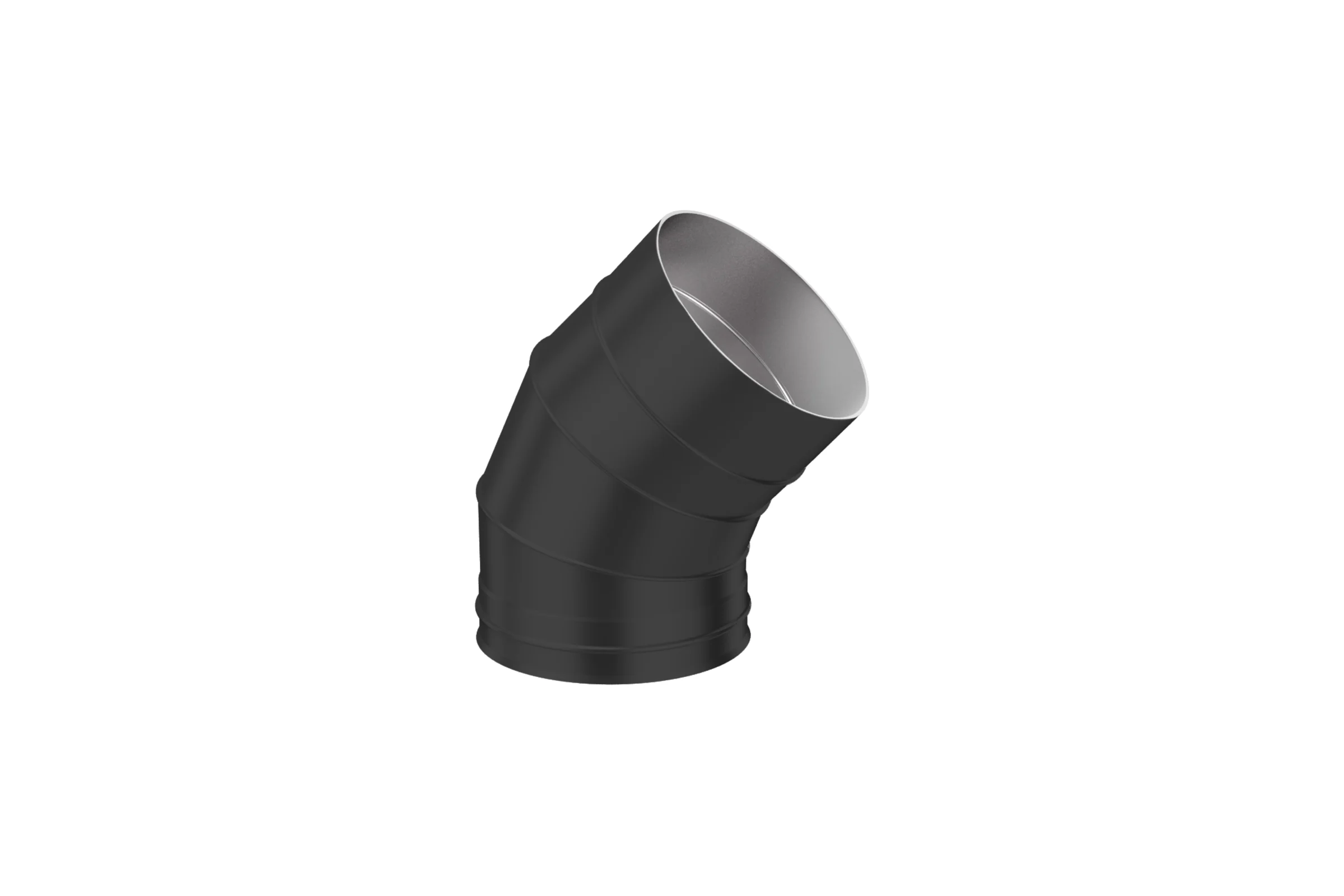 Колено 3-х секционное Металлик и Ко 135x150, AISI 430 0.80, RAL 9005, терм. о О0000115989