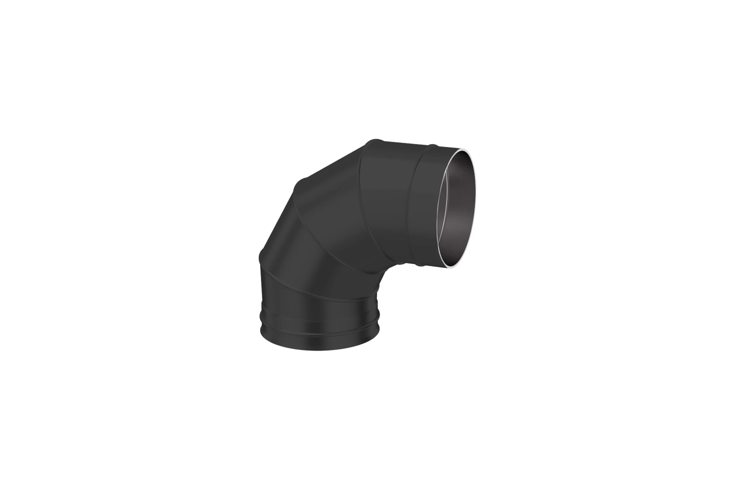 Колено 4-х секционное Металлик и Ко 90x150; AISI 430 0.80 (RAL 9005) терм. о О0000084743