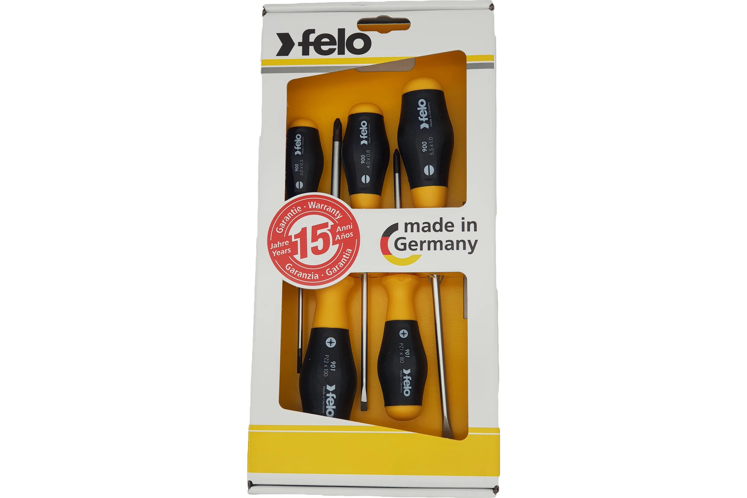 Набор отверток Felo SL/PZ, 5 шт 90095148